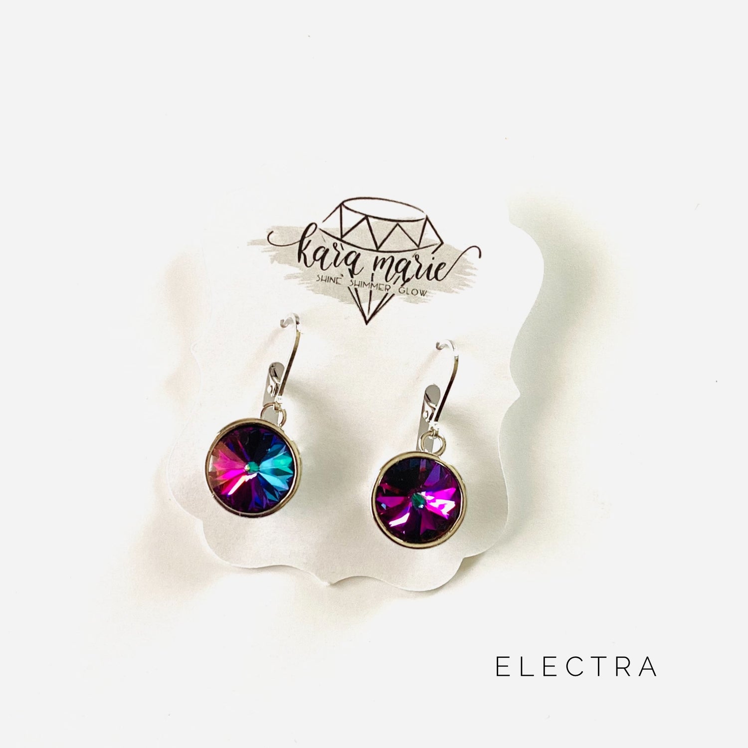 Rivoli Round Drop Earring {Multiple Colors!}