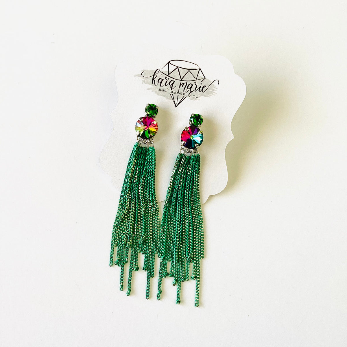 Electra Chain Fringe Earrings - KaraMarie