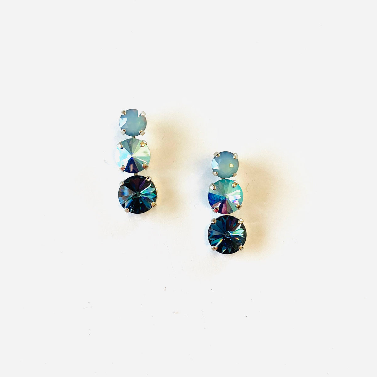 Descending Earring featuring White Opal Golden Sahara - KaraMarie