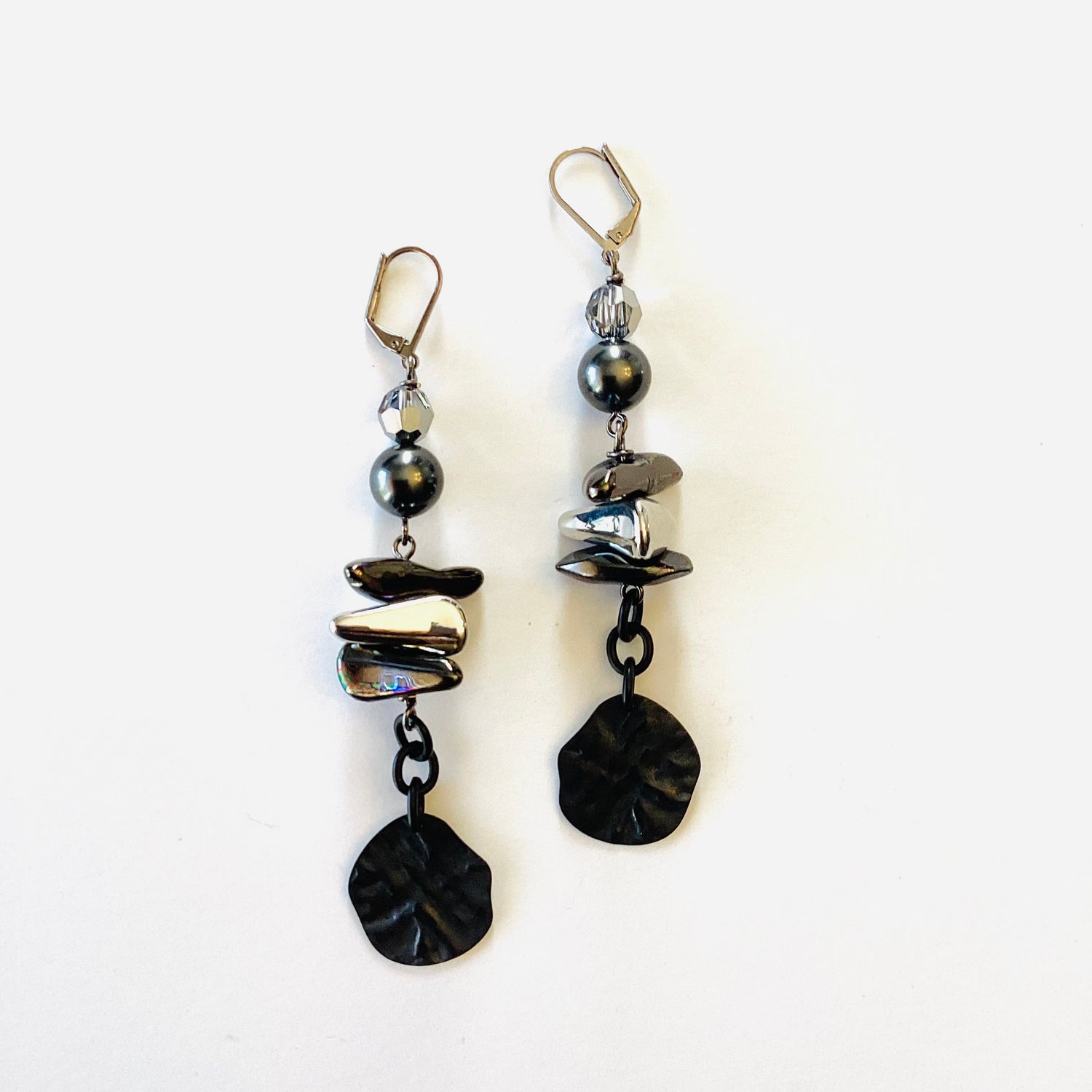 Tribal Stones Long Drop Earrings
