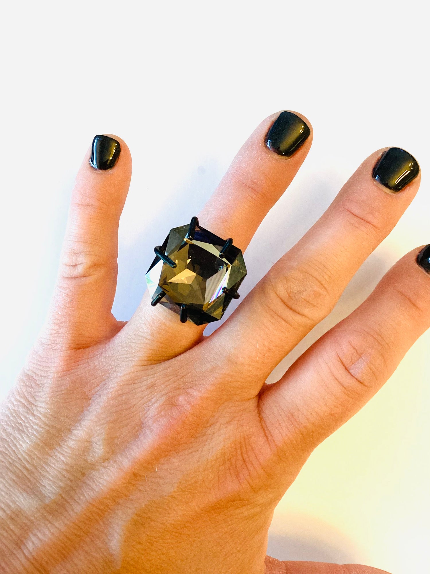Organic Pronged Ring in Satin {Size 6/6.5 Band}