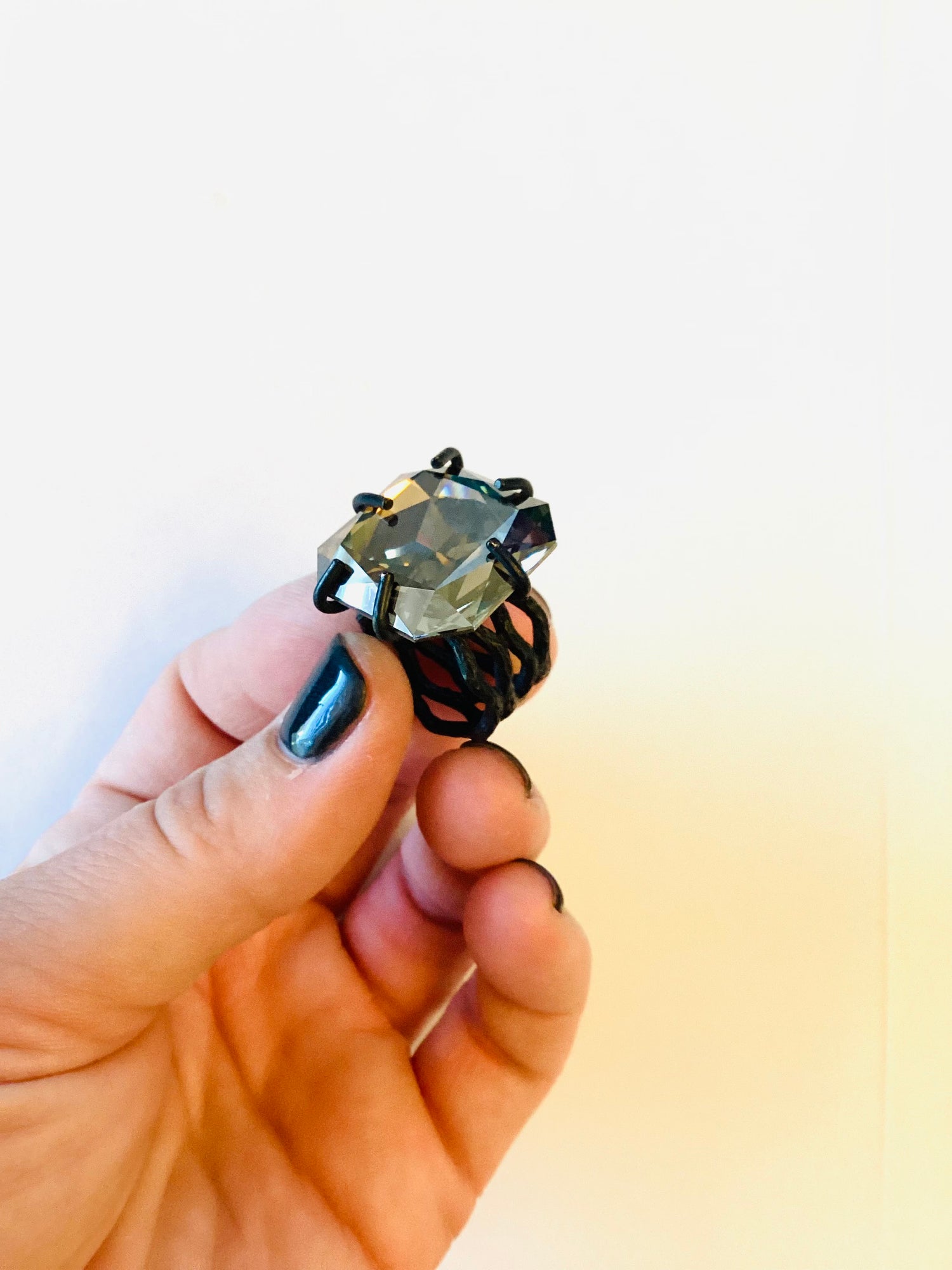 Organic Pronged Ring in Satin {Size 6/6.5 Band}
