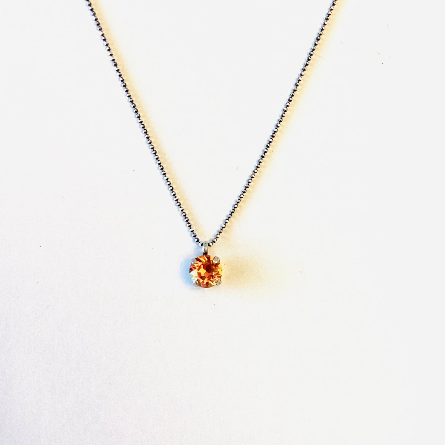 Simple Pendant Necklace in Rose Peach Champagne