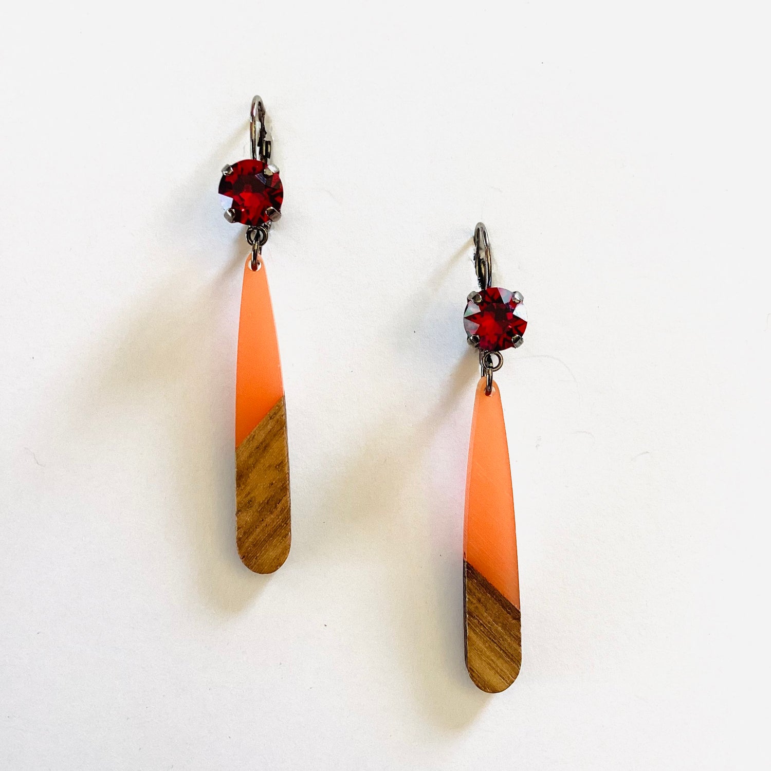 Mixed Signal Wood Earrings