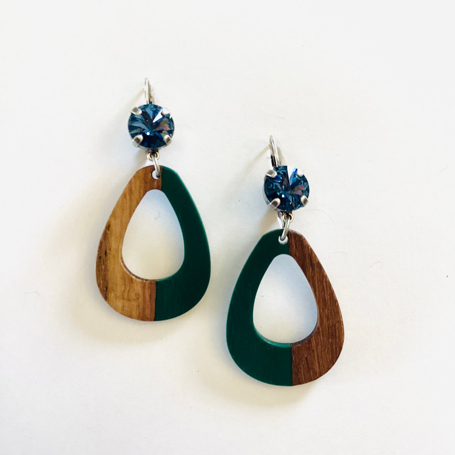 Forest Green Wood Earrings - KaraMarie