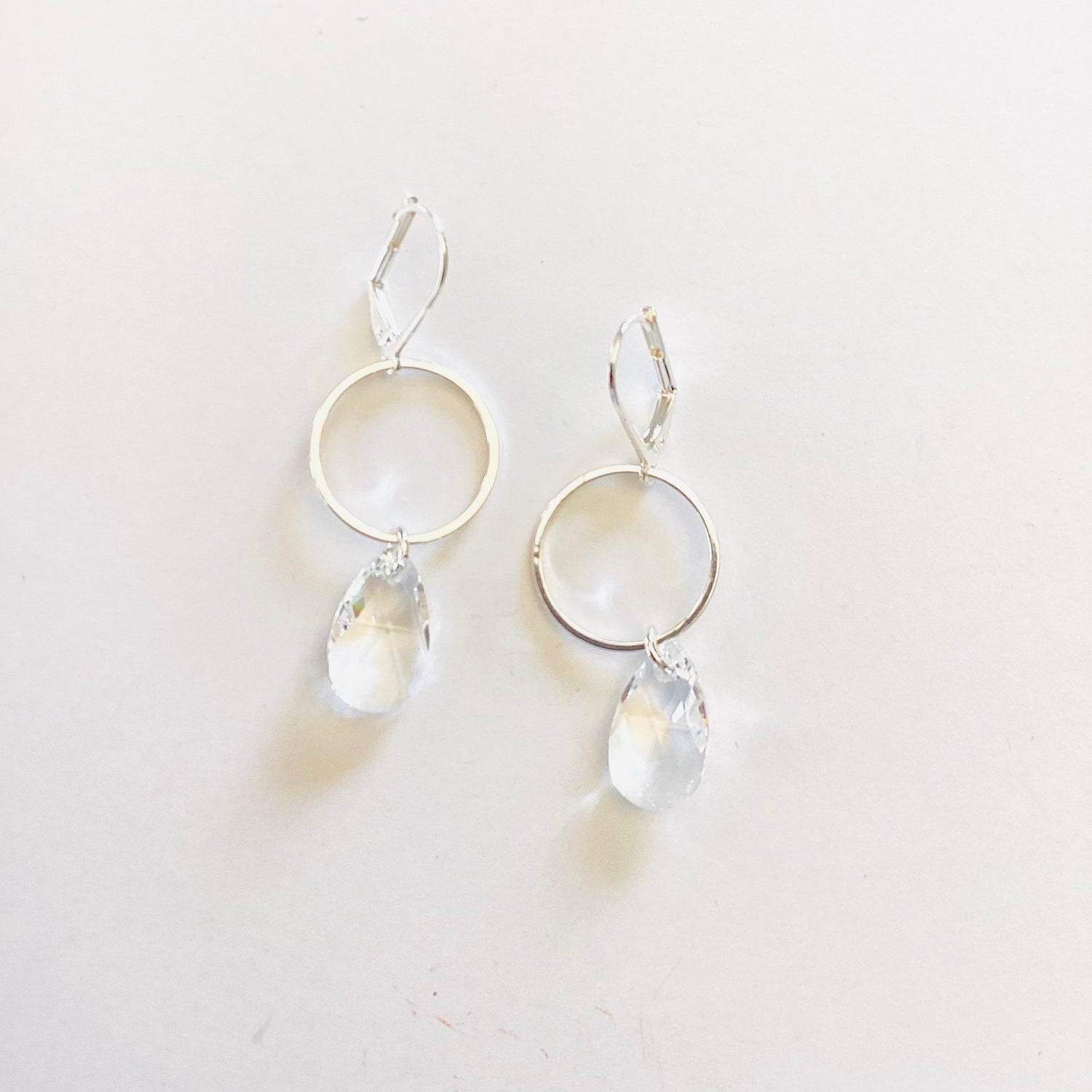Between the Lines Crystal Drop Earrings