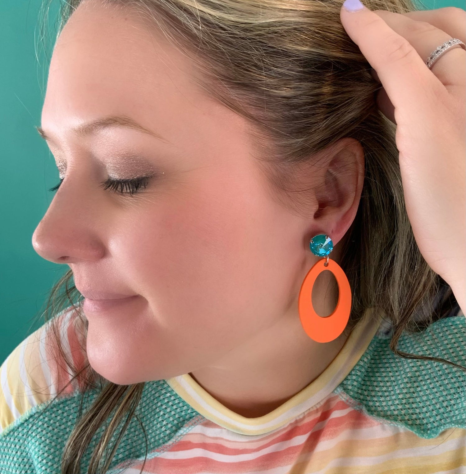 Orange Drop Earrings