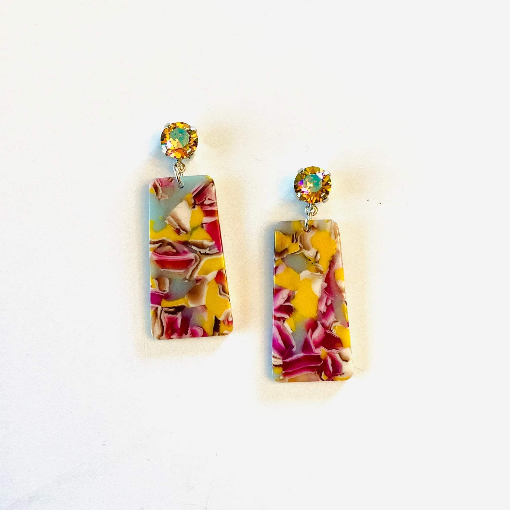 Confetti Earrings in Sunflower Glacier Blue - KaraMarie
