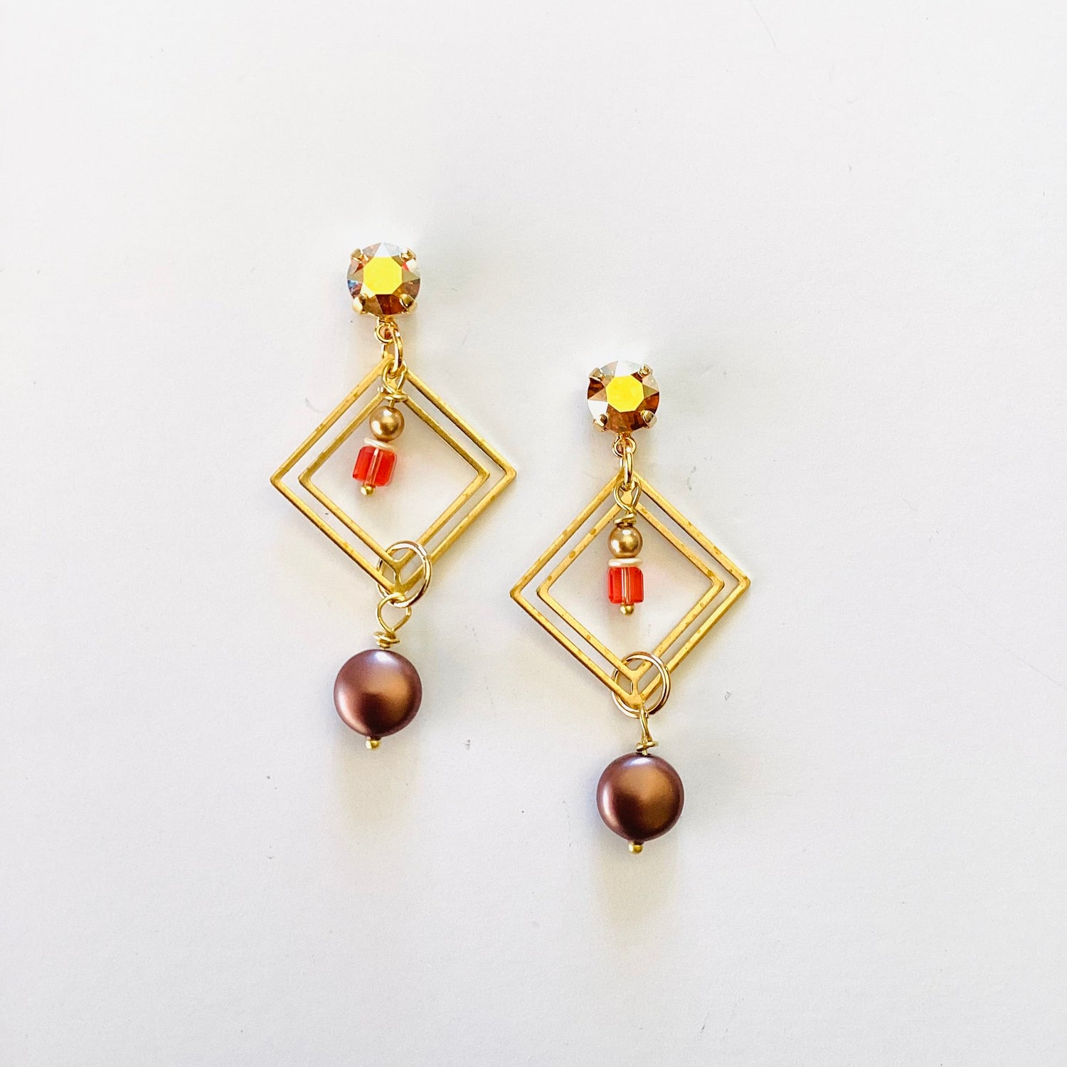 Fall Square Charm Earrings - KaraMarie