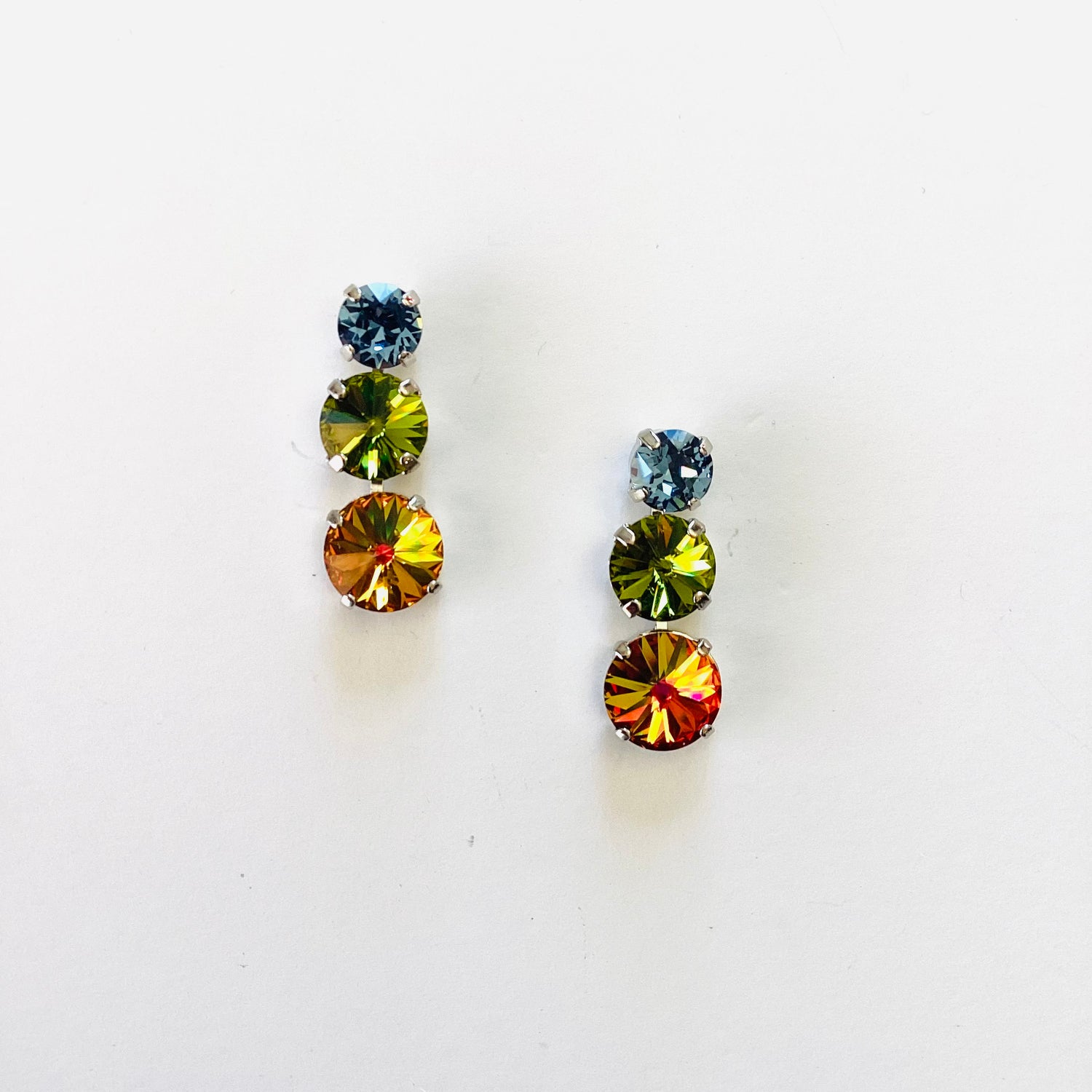 Fall Hues Graduated Polka Dot Earring