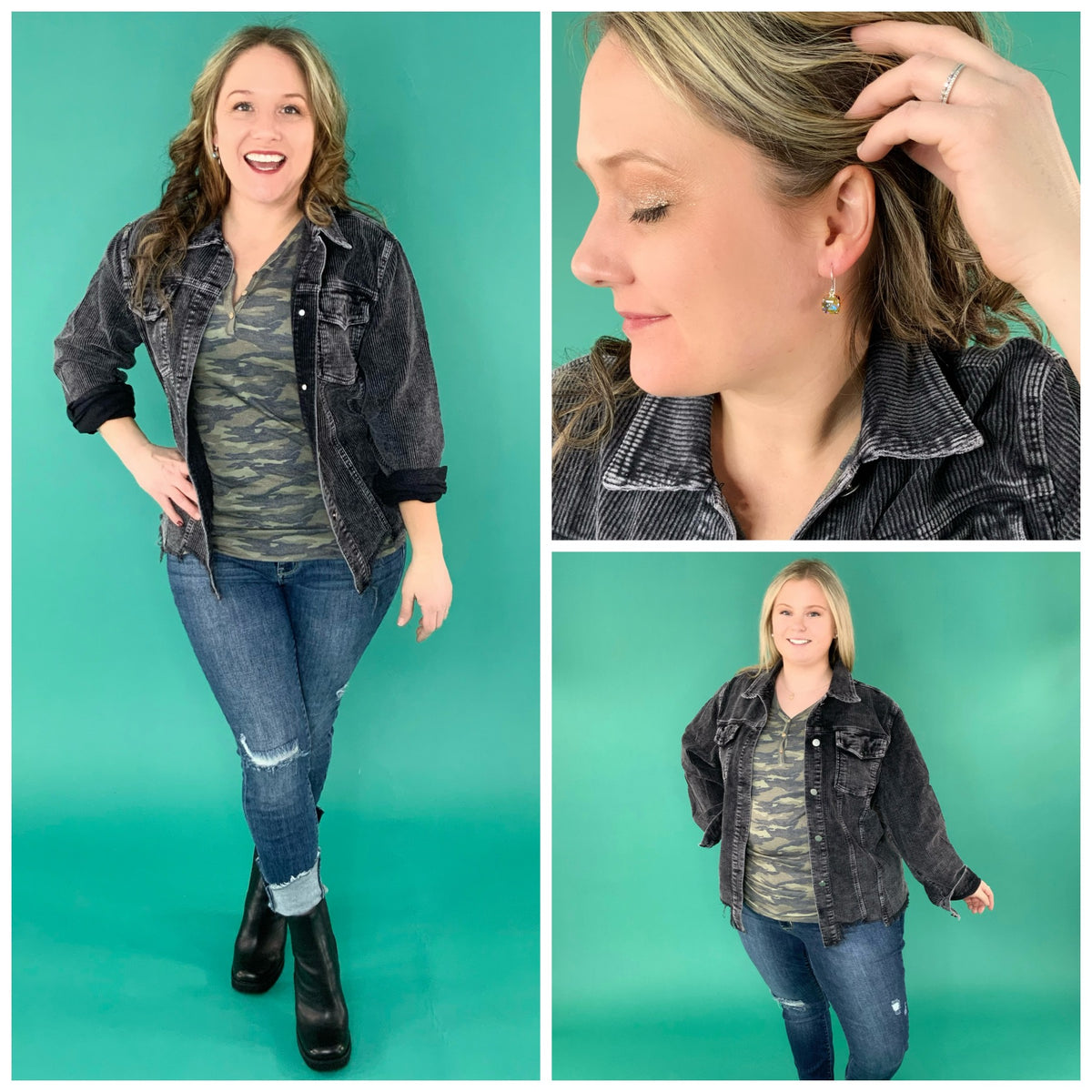Army Green DeLite Drop Earring - KaraMarie