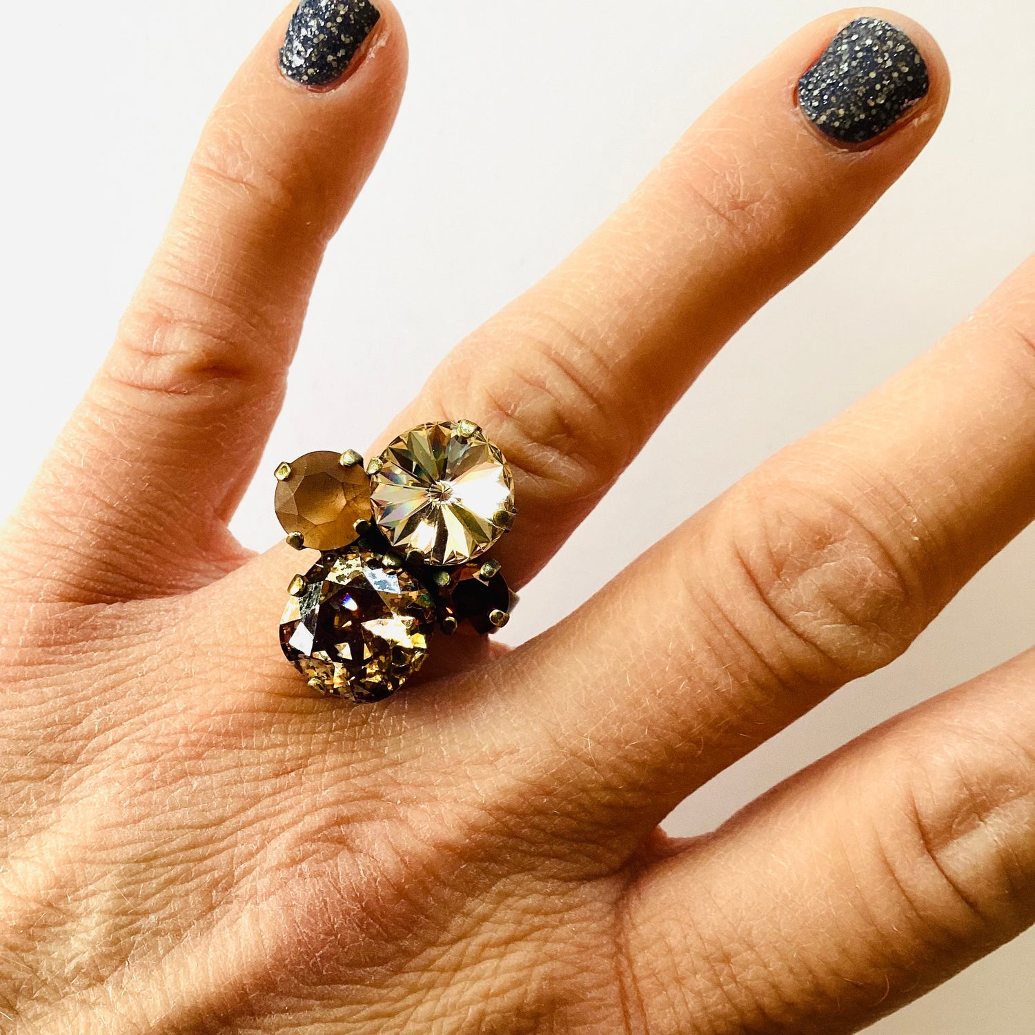 Cluster Ring in Fall Shades