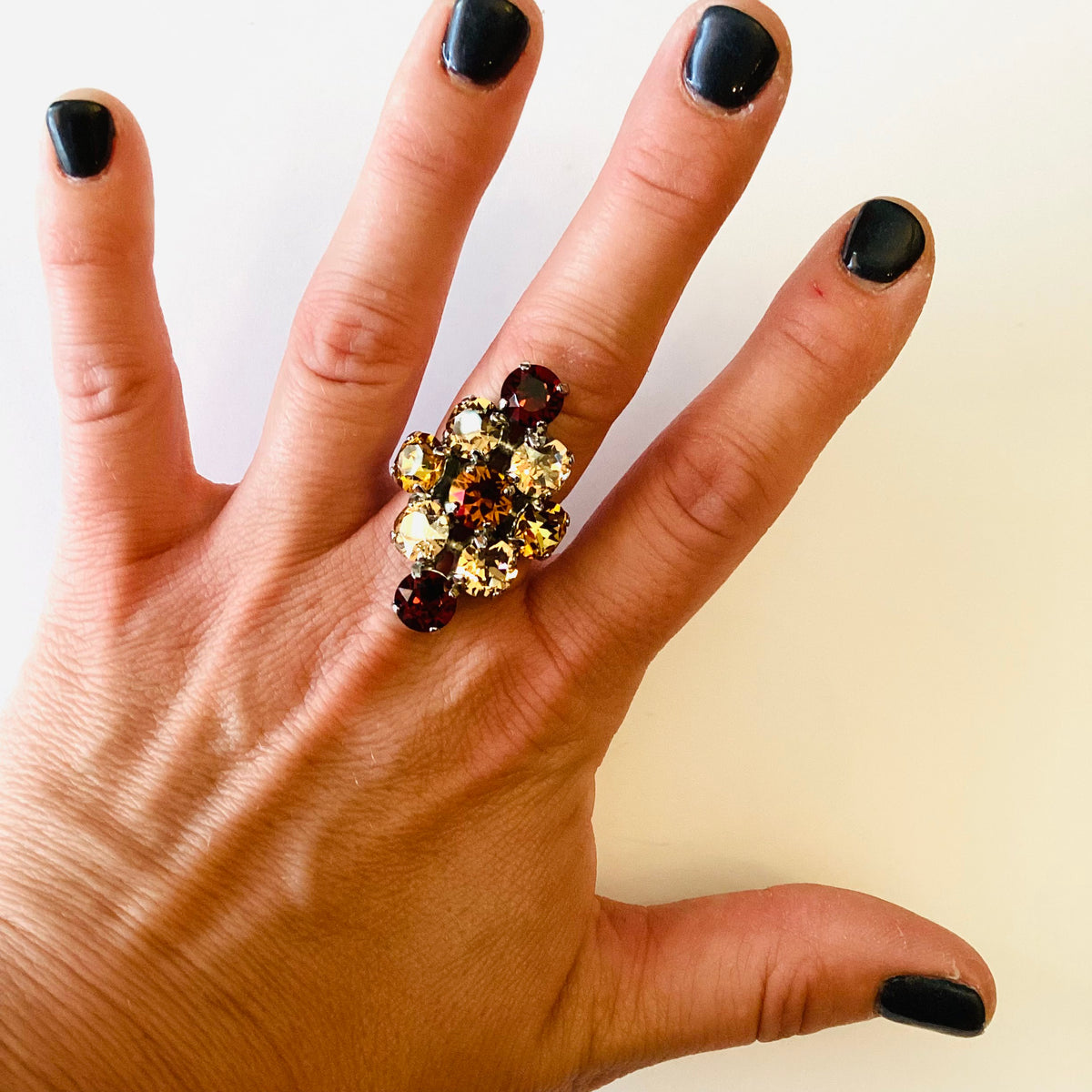 Polka Dot Ring in Fall Hues - KaraMarie