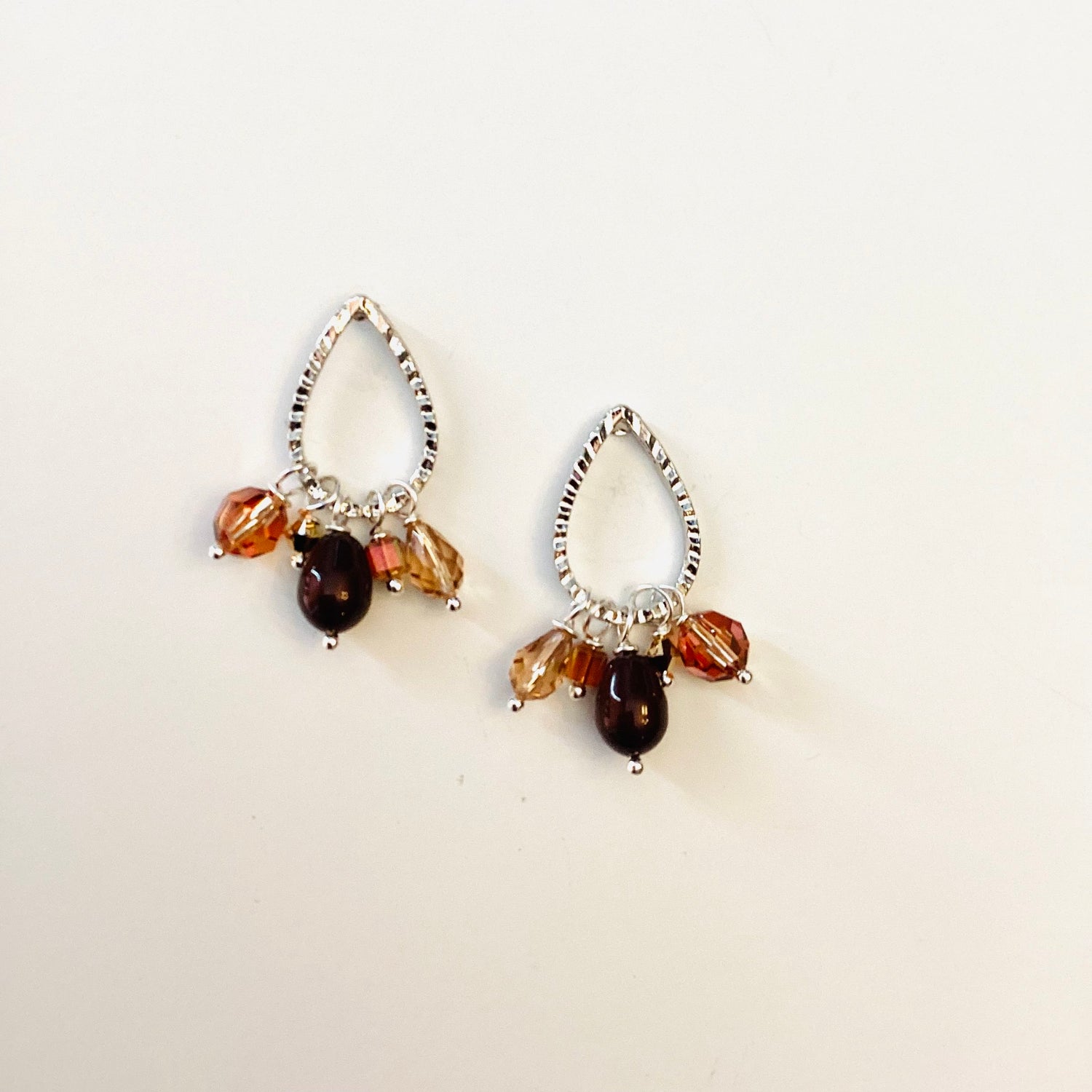 Pear Charm Earrings in Fall Hues - KaraMarie