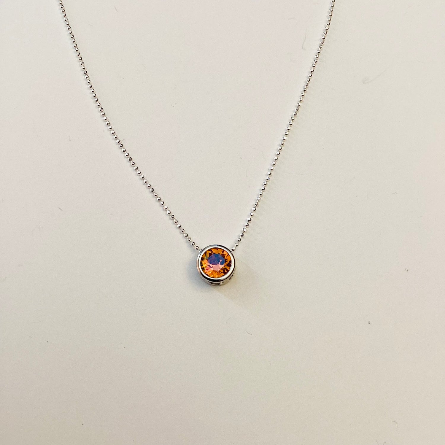 Simple Pendant Slide Necklace in Mahogany