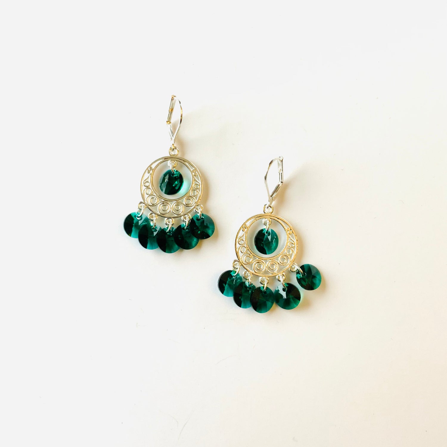 Charm Earrings in Emerald - KaraMarie