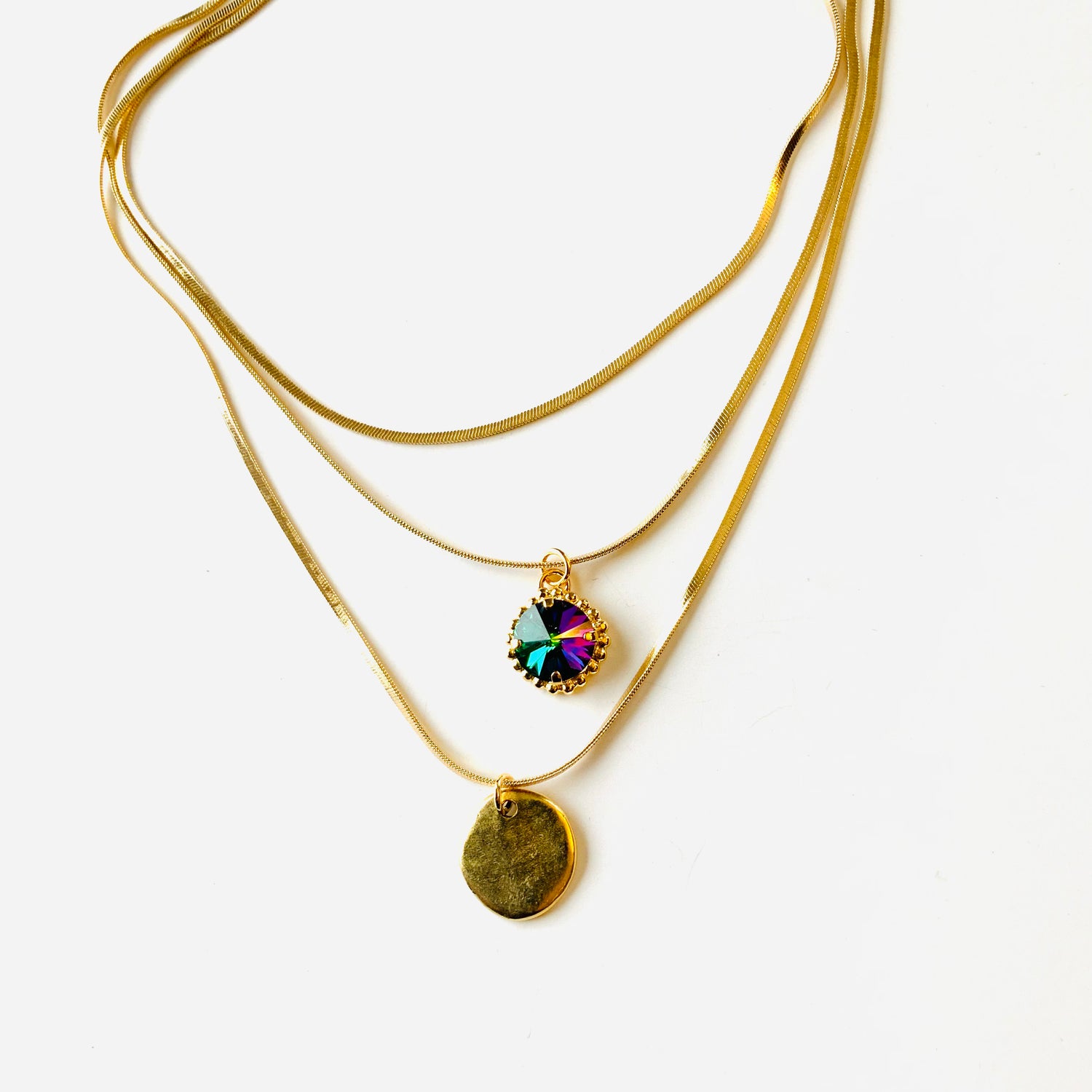 Triple Strand Necklace in Electra