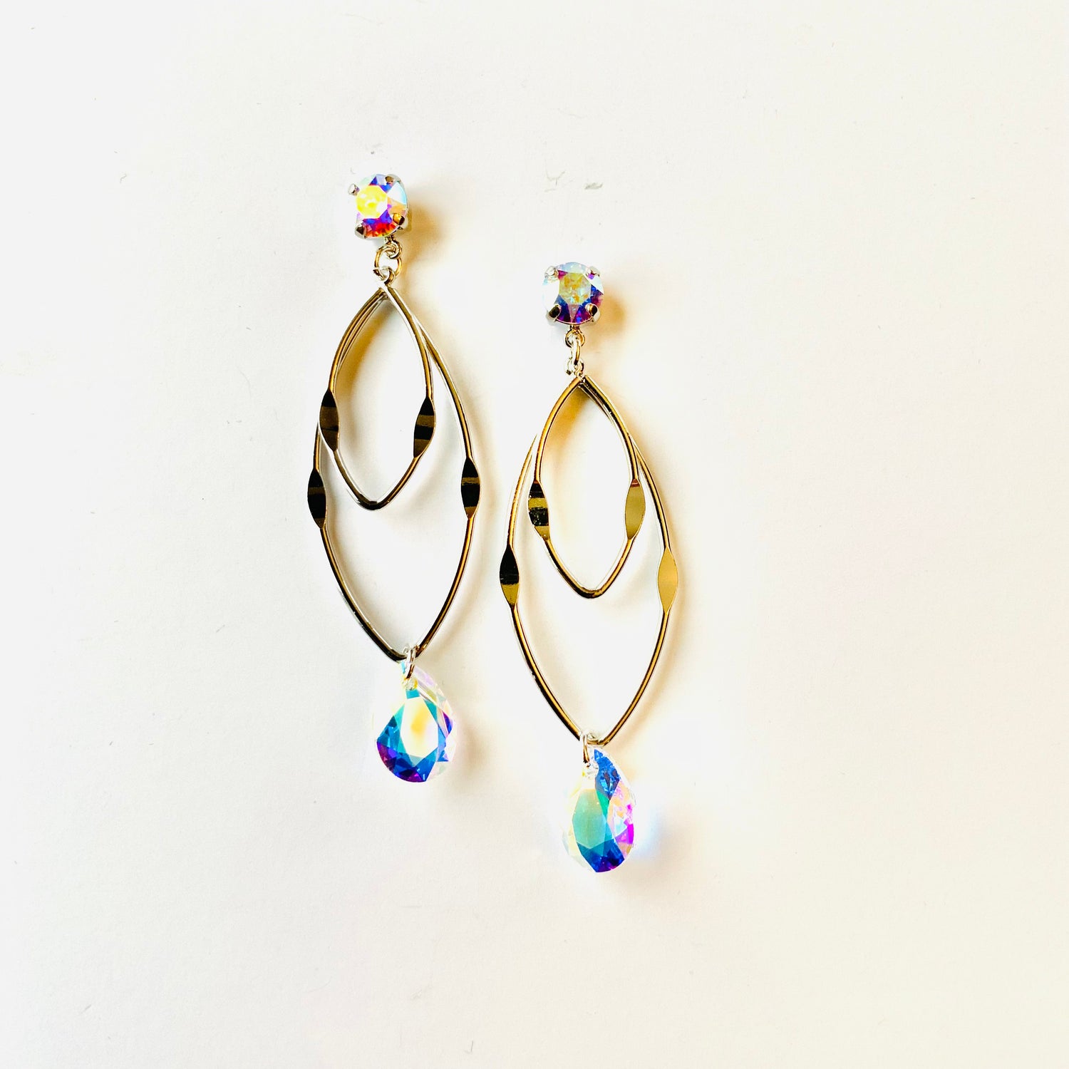 Moments Navette Drop Earrings in AB
