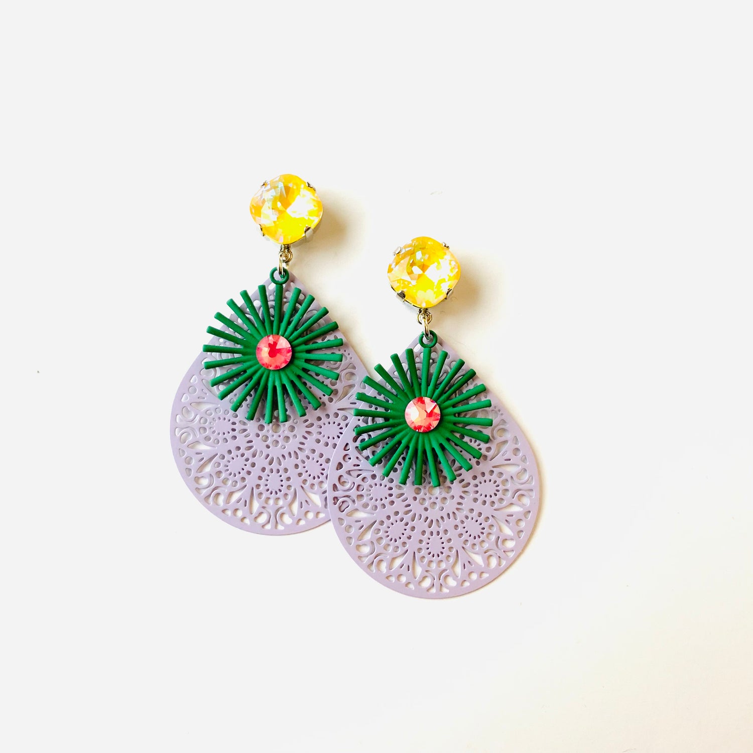 Summer Filigree Teardrop Earrings