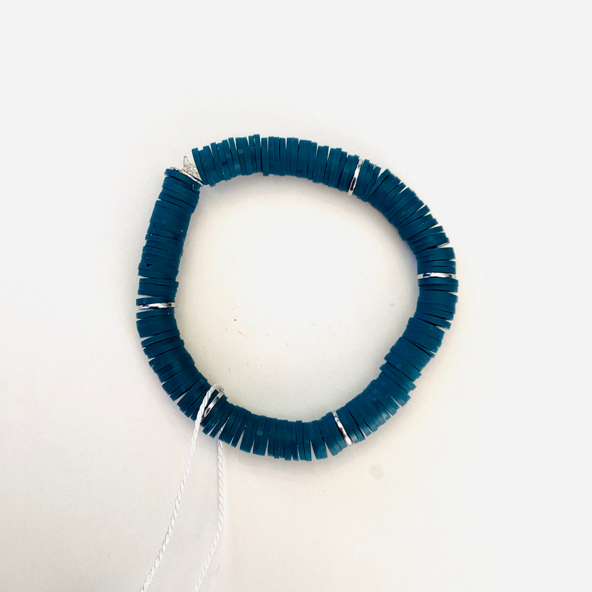 Heishi Stretch Bracelet {NO CHARM} - Dark Teal - KaraMarie