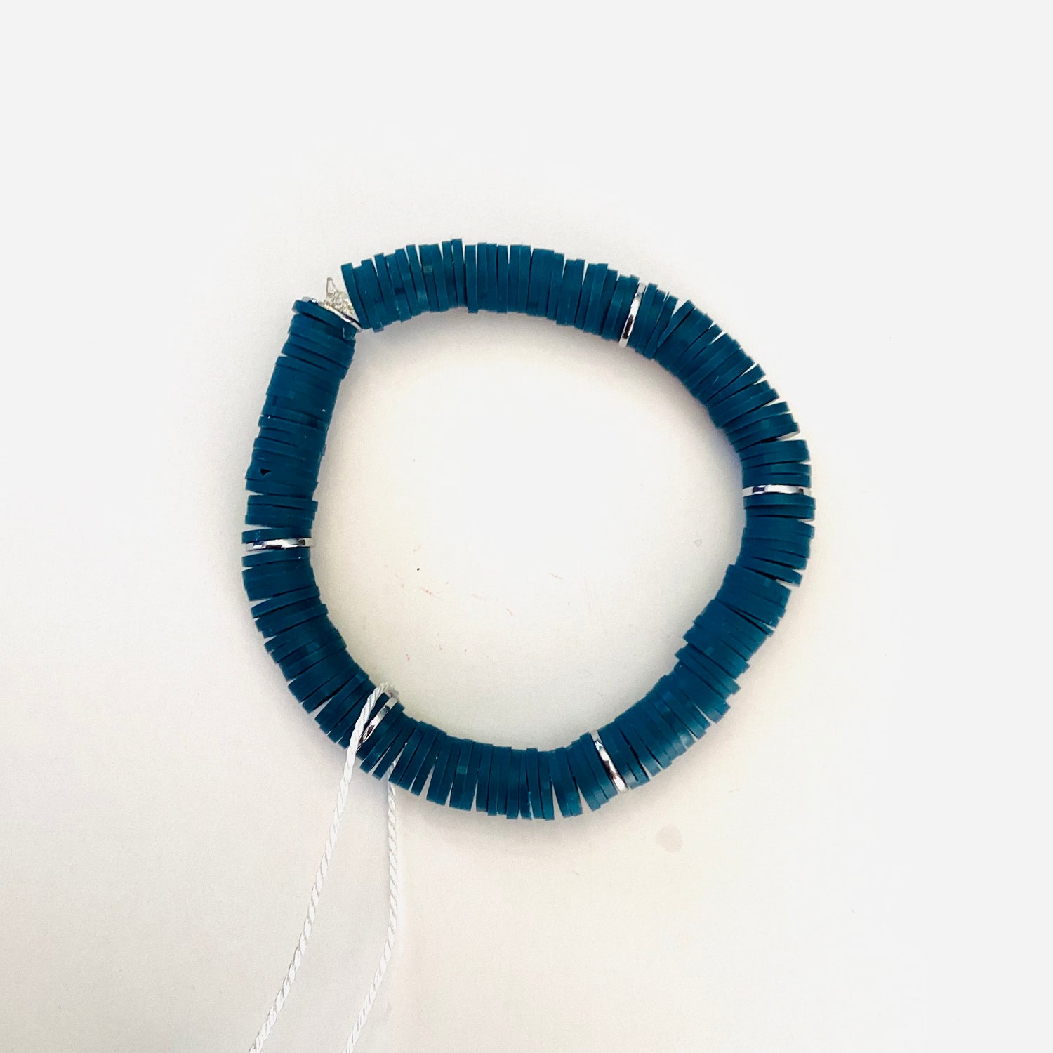 Heishi Stretch Bracelet {NO CHARM} - Dark Teal - KaraMarie