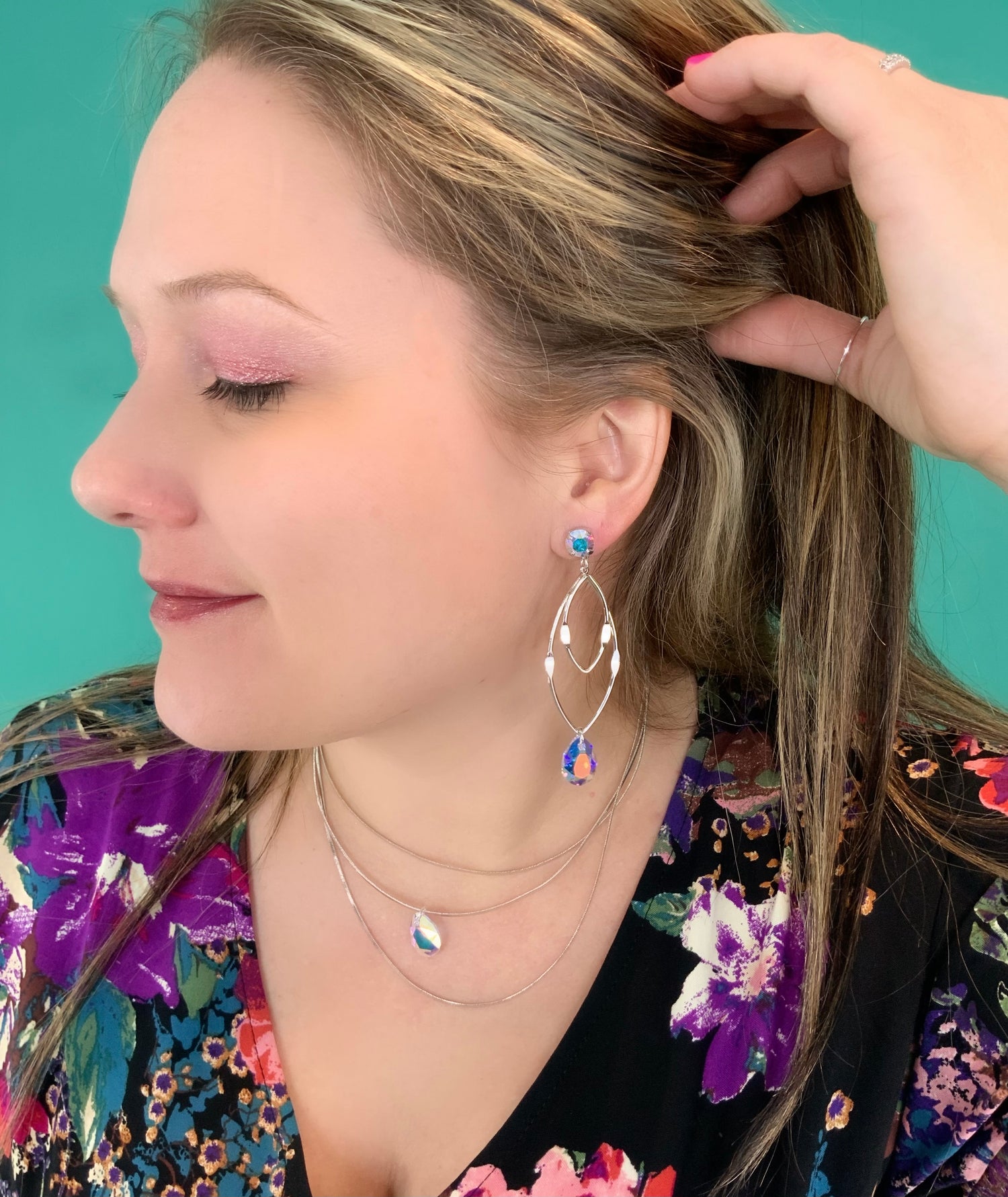 Moments Navette Drop Earrings in AB