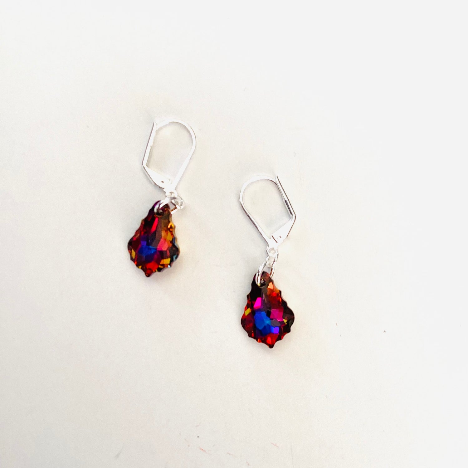 Baroque Drop Earrings in Volcano