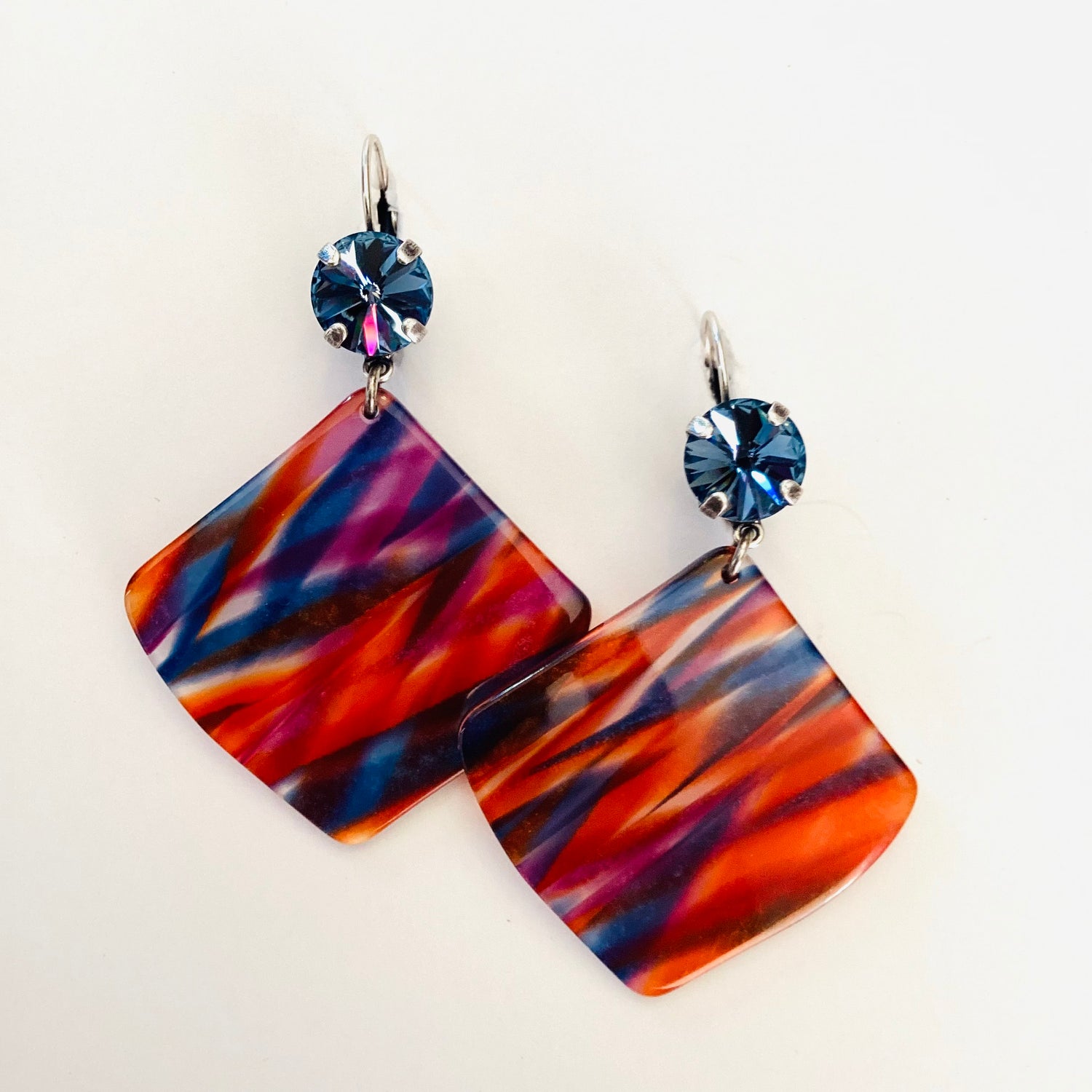 Fall Hues Navy Drop Earrings