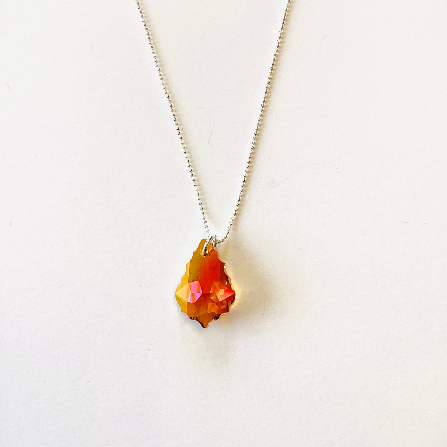Large Baroque Drop Necklace in Mahogany - KaraMarie