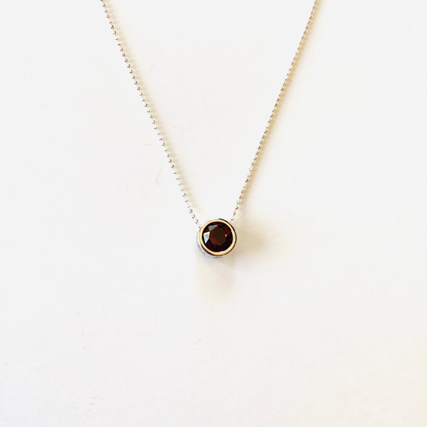 8mm Slide Pendant Necklace in Amethyst Volcano
