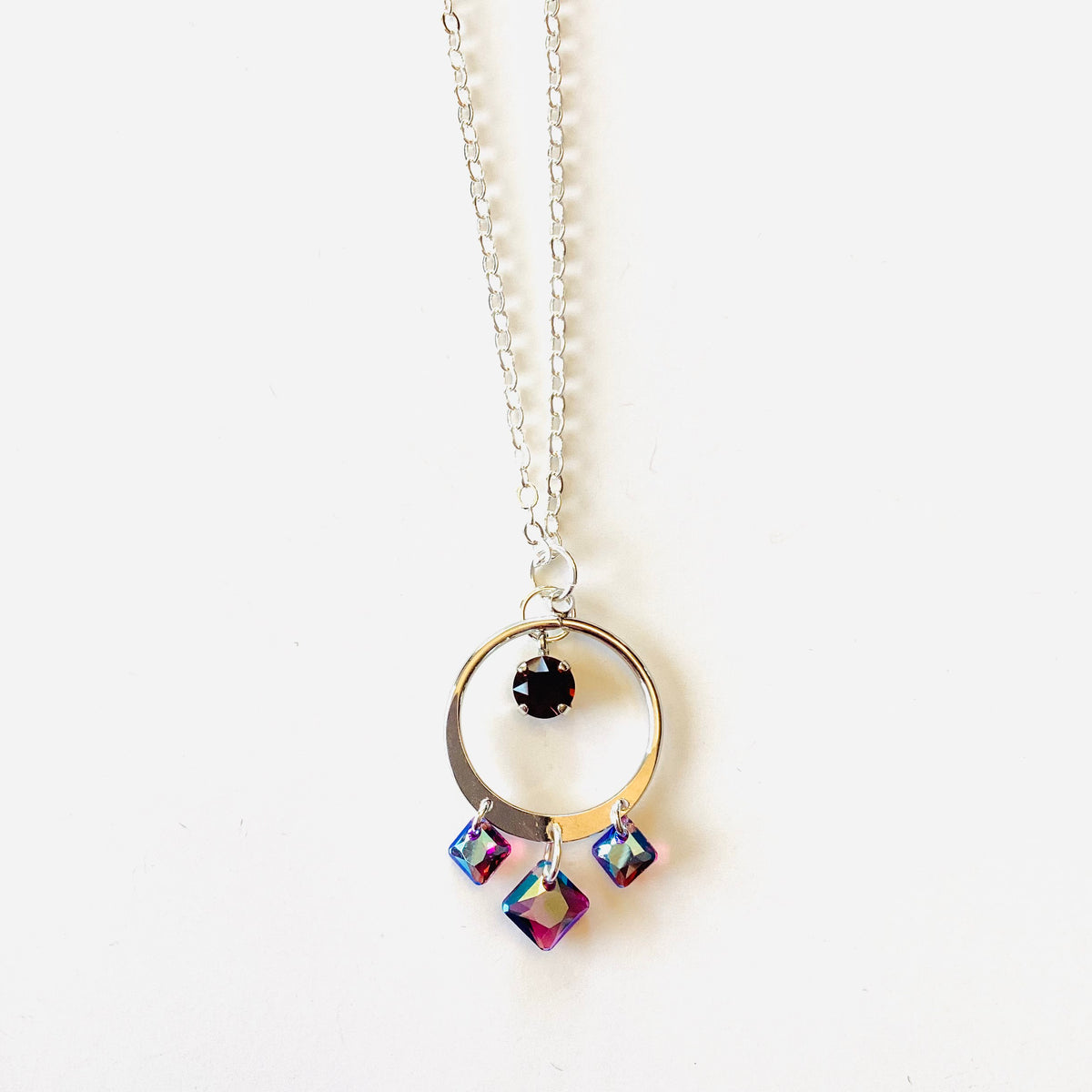Long Galaxy Necklace in Amethyst Volcano - KaraMarie