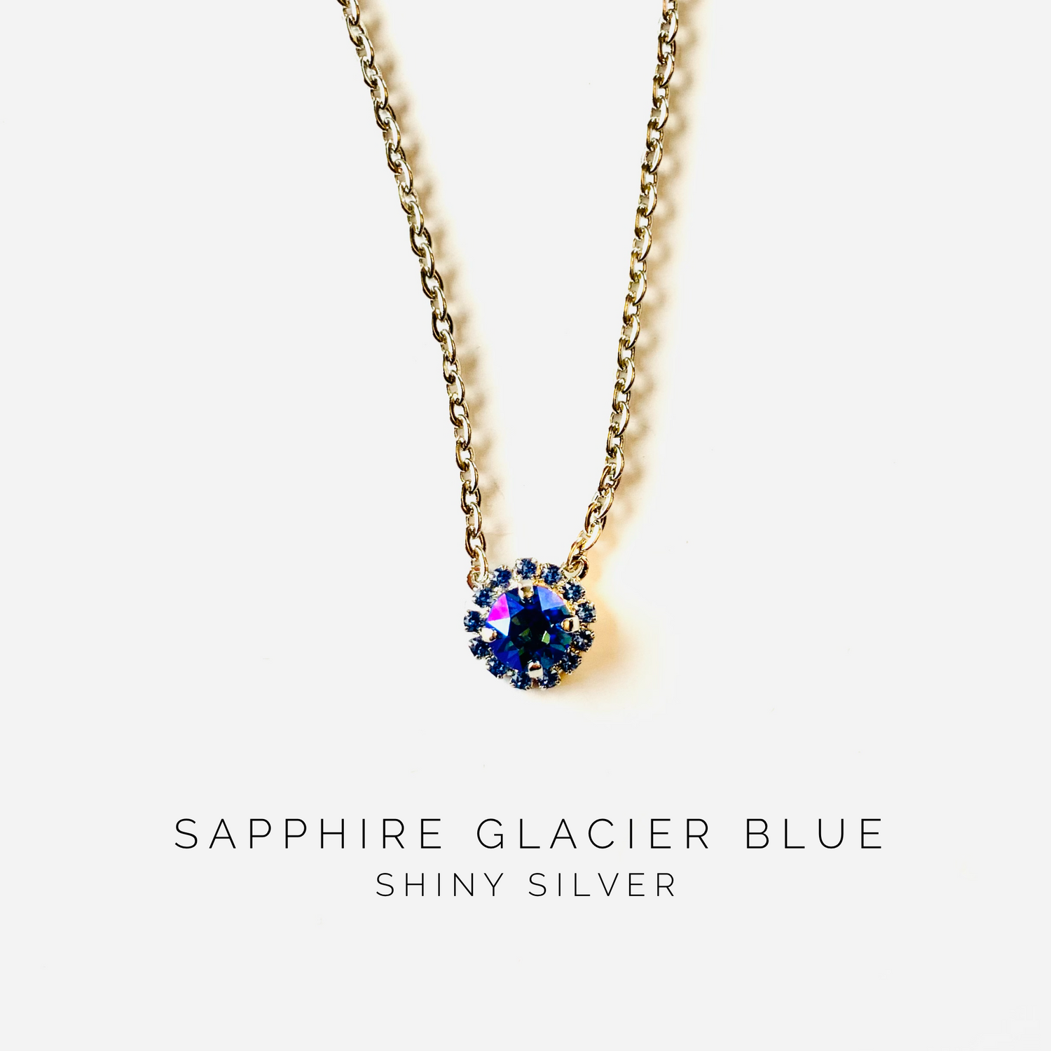 Daisy Sapphire Glacier Blue Necklace