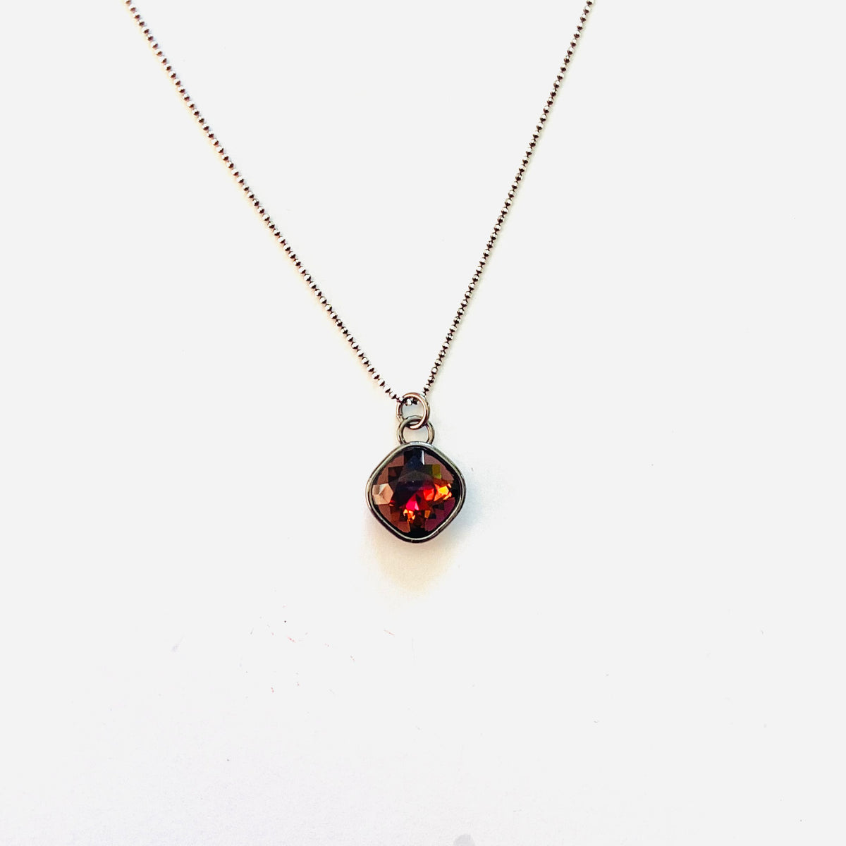 Square Cushion Necklace - Amethyst Volcano - KaraMarie