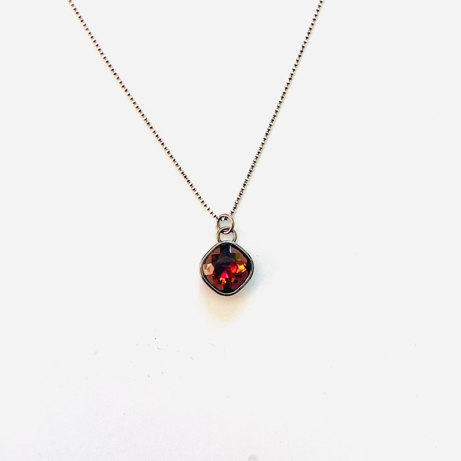 Square Cushion Necklace - Amethyst Volcano - KaraMarie