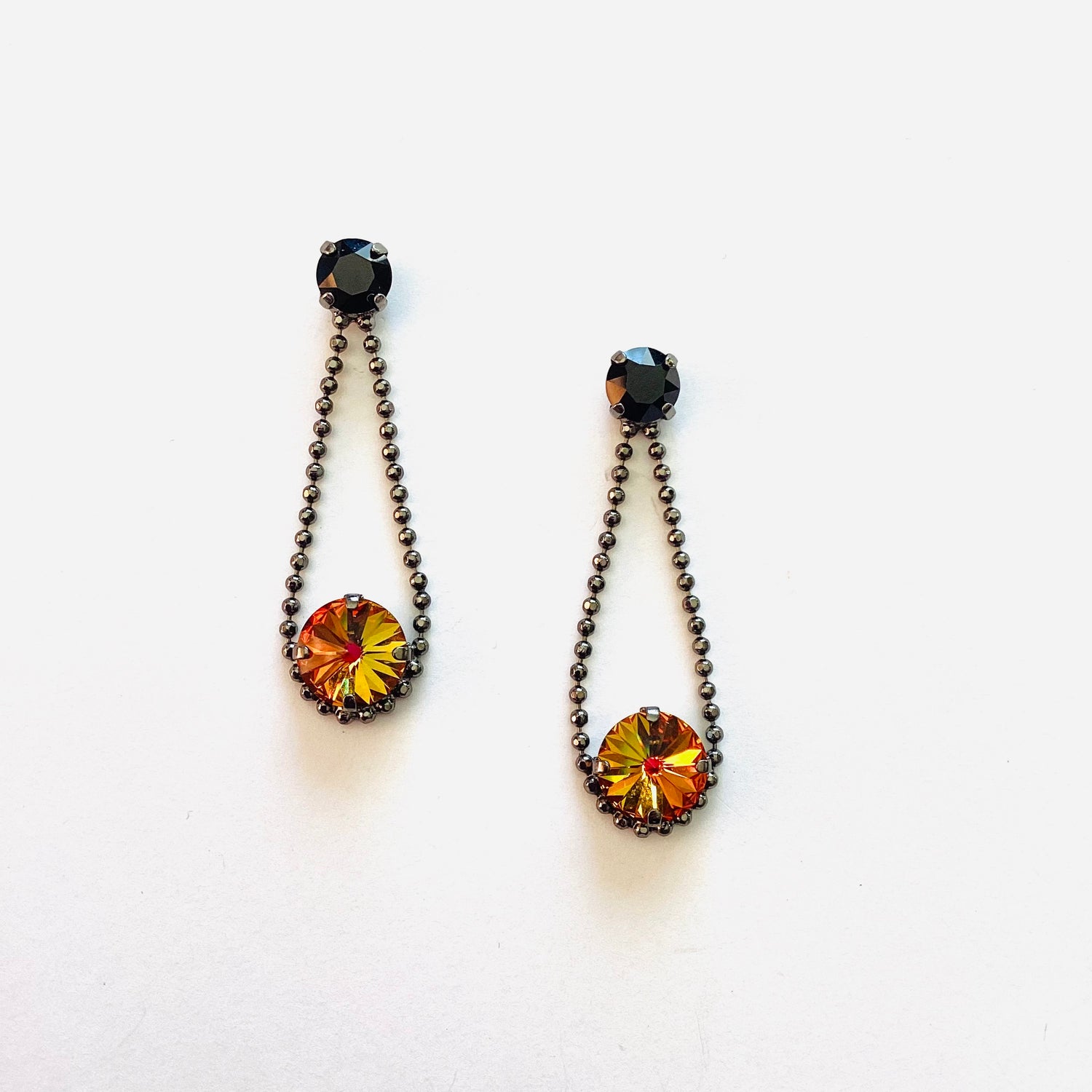 Rope Drop Earrings in Volcano