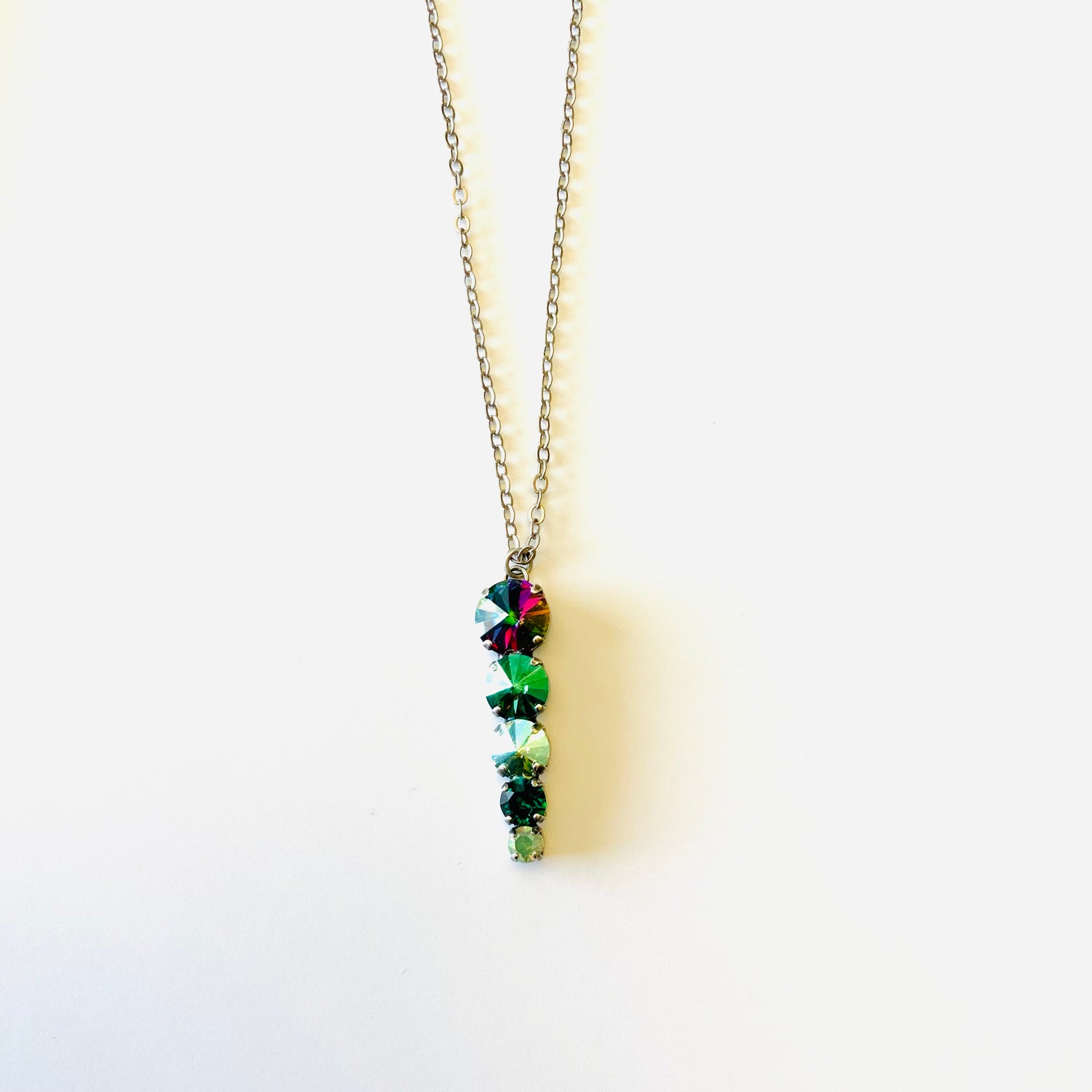 Descending Green Envy Long Necklace