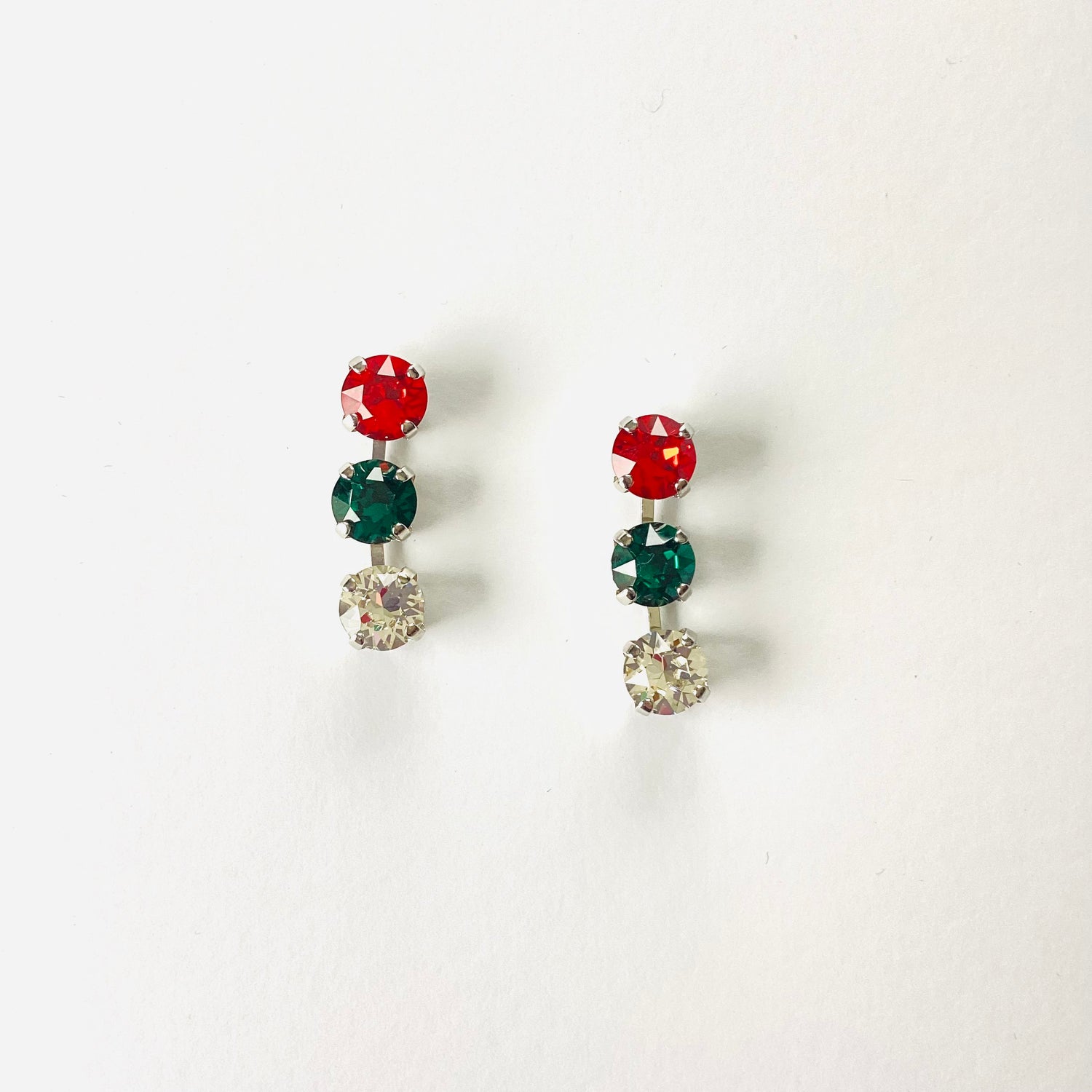Polka Dot Earring in Holiday Hues - KaraMarie