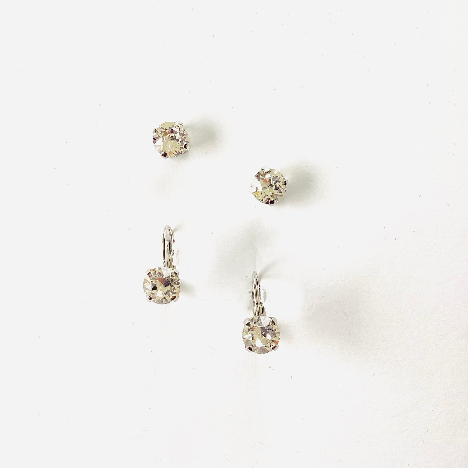 8mm Drop OR Post in Crystal