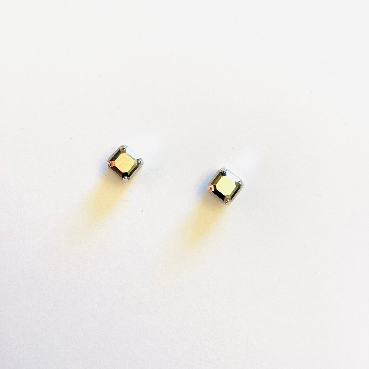 8mm Imperial Post Earring in Light Metallic Gold