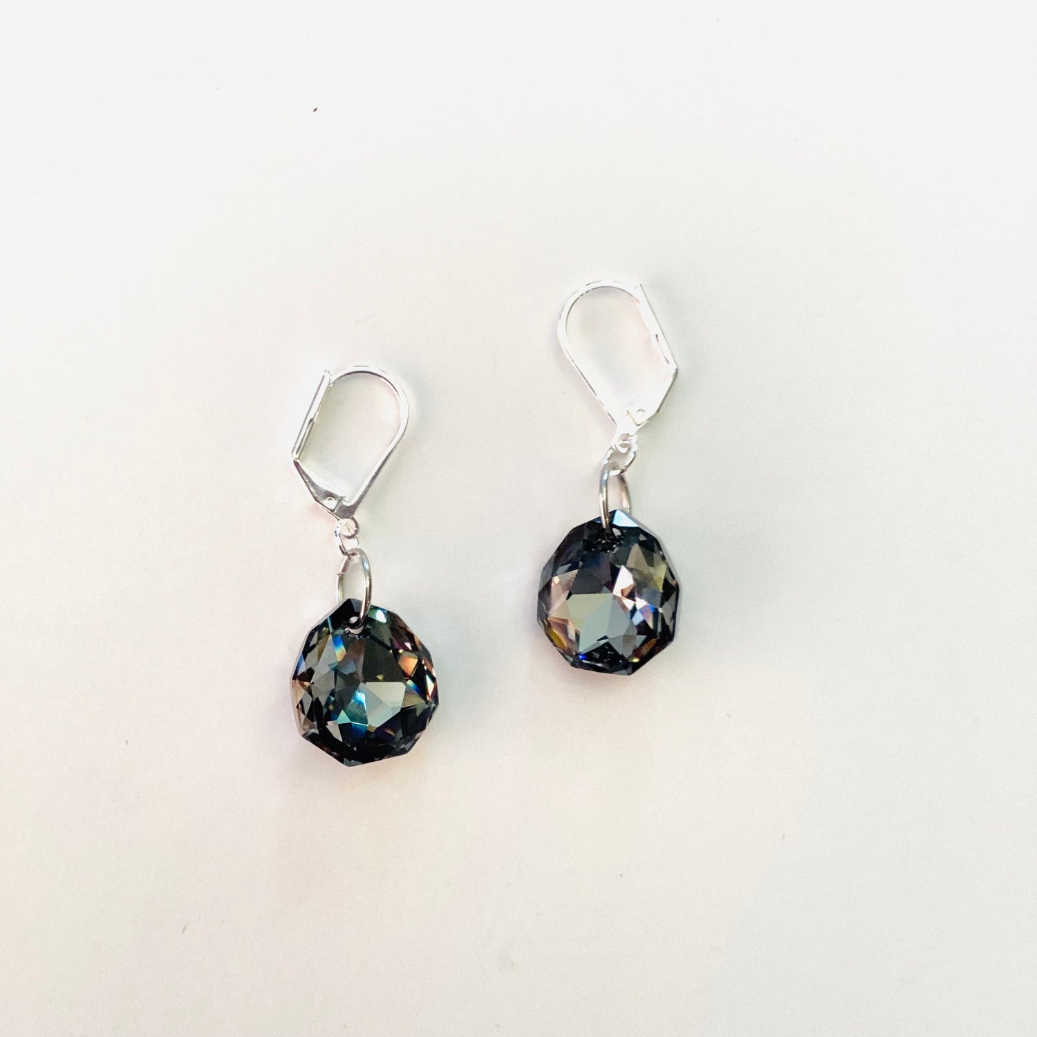 Magical Drop Earrings in Silver Night