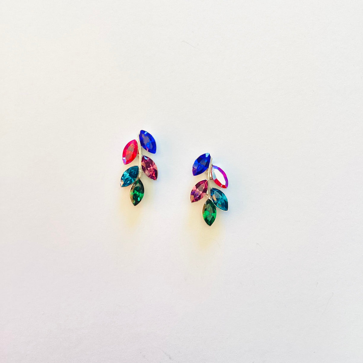 Short Waterfall Earrings in Jewel Tones - KaraMarie