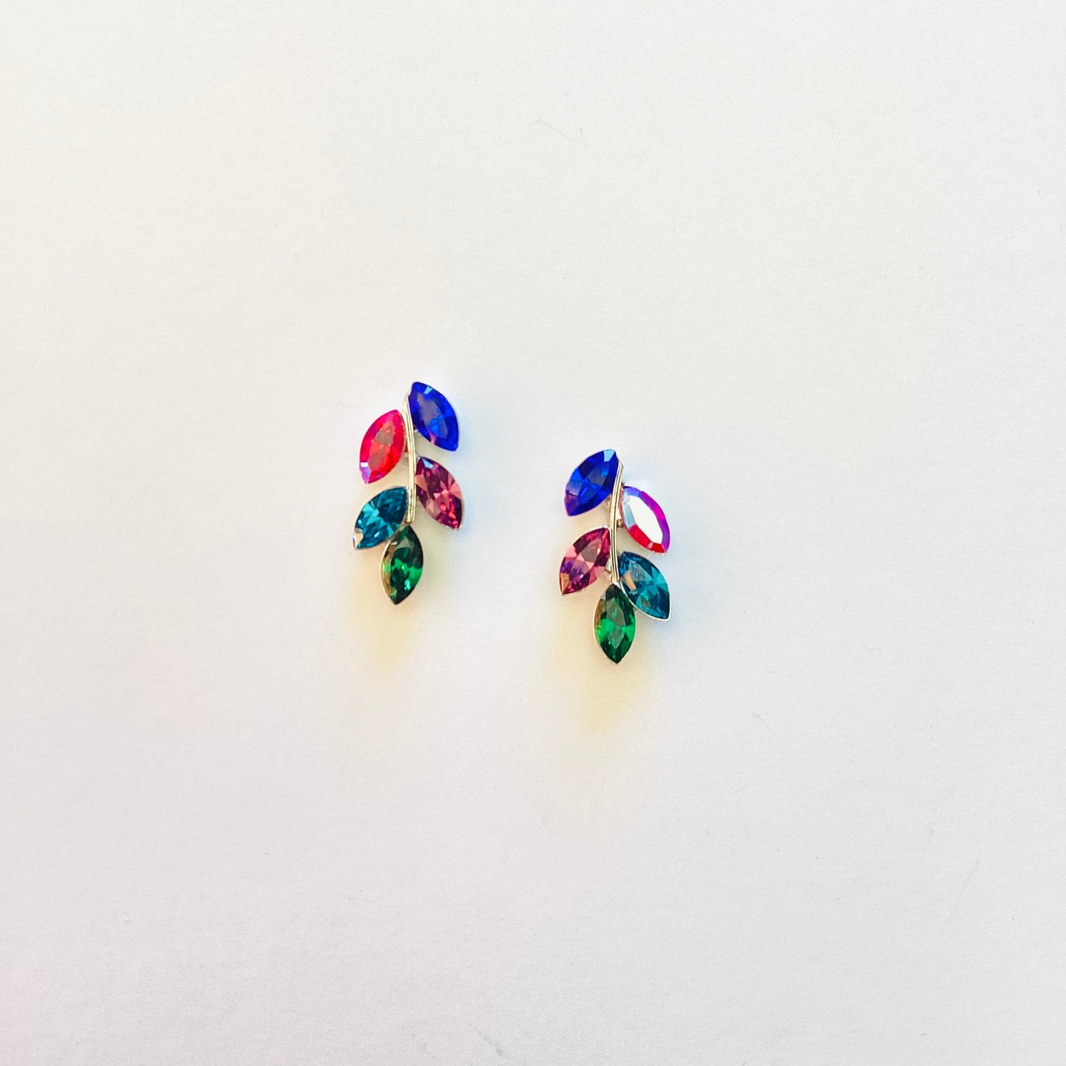 Short Waterfall Earrings in Jewel Tones - KaraMarie
