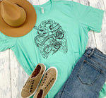 Roses Snake Rib Cage Graphic Tee - KaraMarie