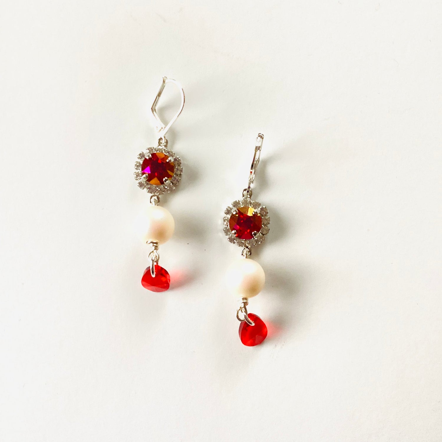 Daisy Pearl Earrings in Light Siam Lemon