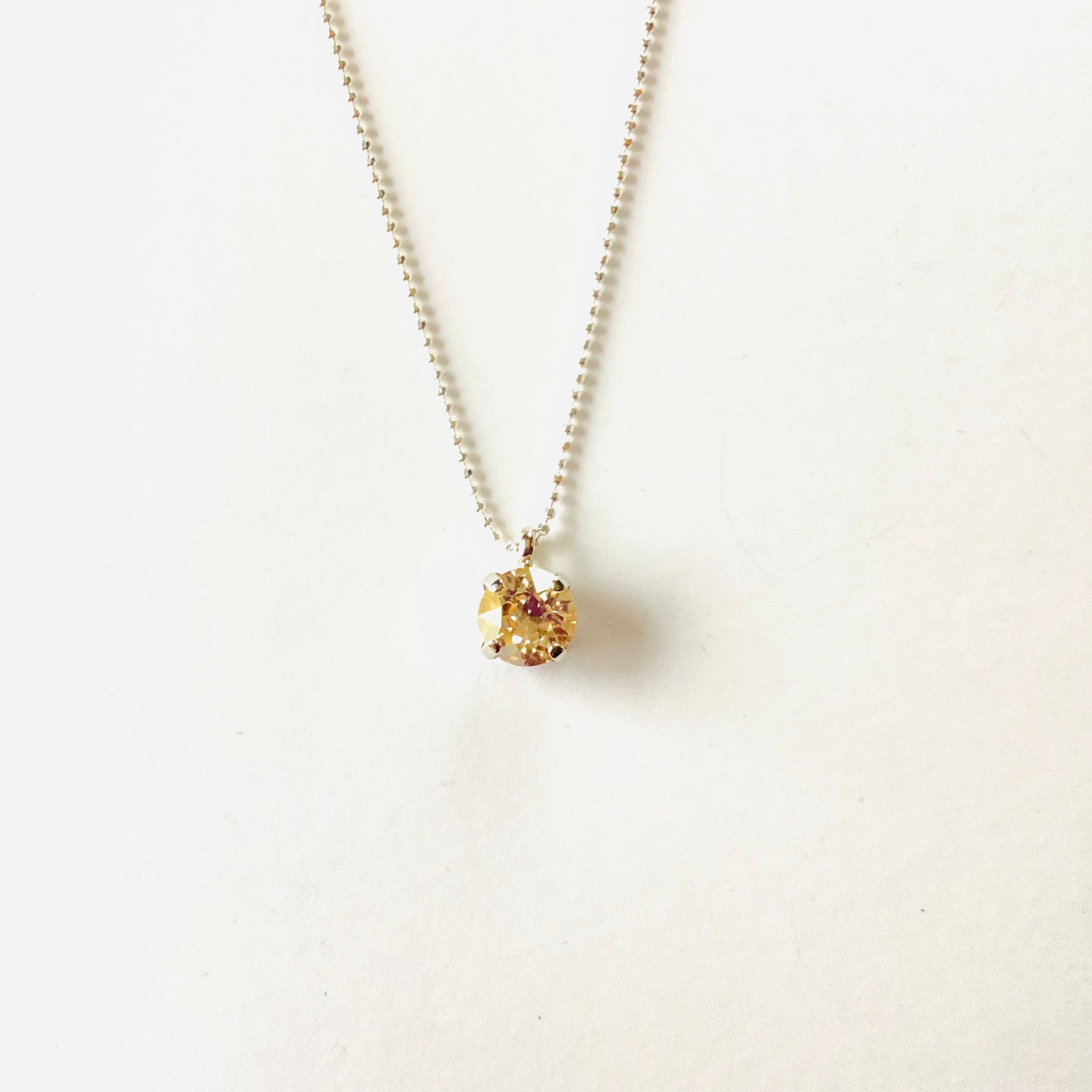 Simple Pendant Necklace in Champagne - KaraMarie