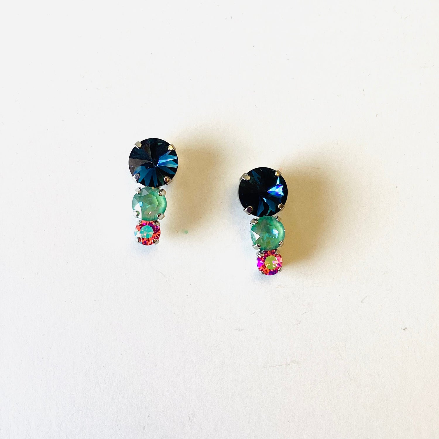 Rainbow Graduated Polka Dot Earring