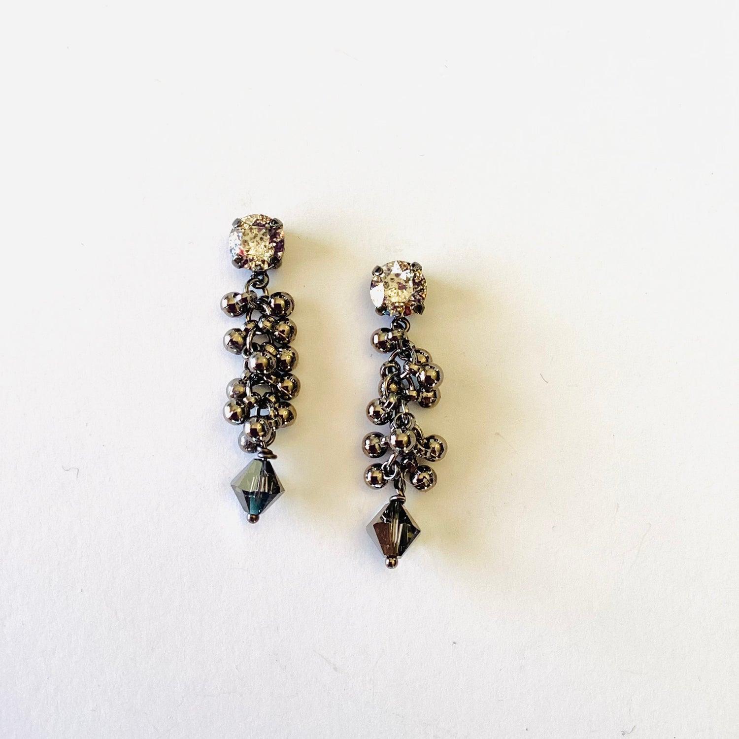 Gunmetal Fringe Earrings