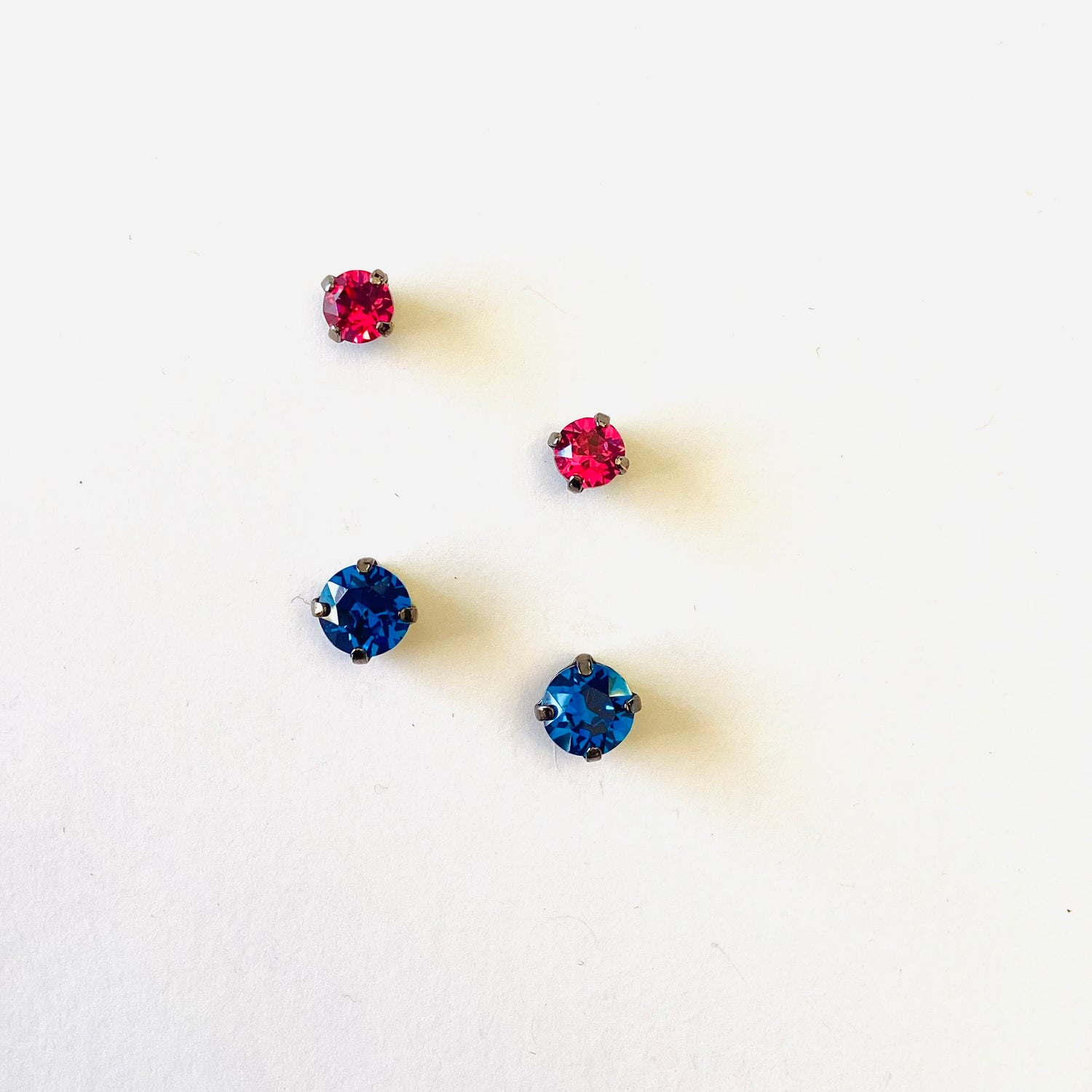 Earring Set! Fuchsia + Capri Blue Post Set!