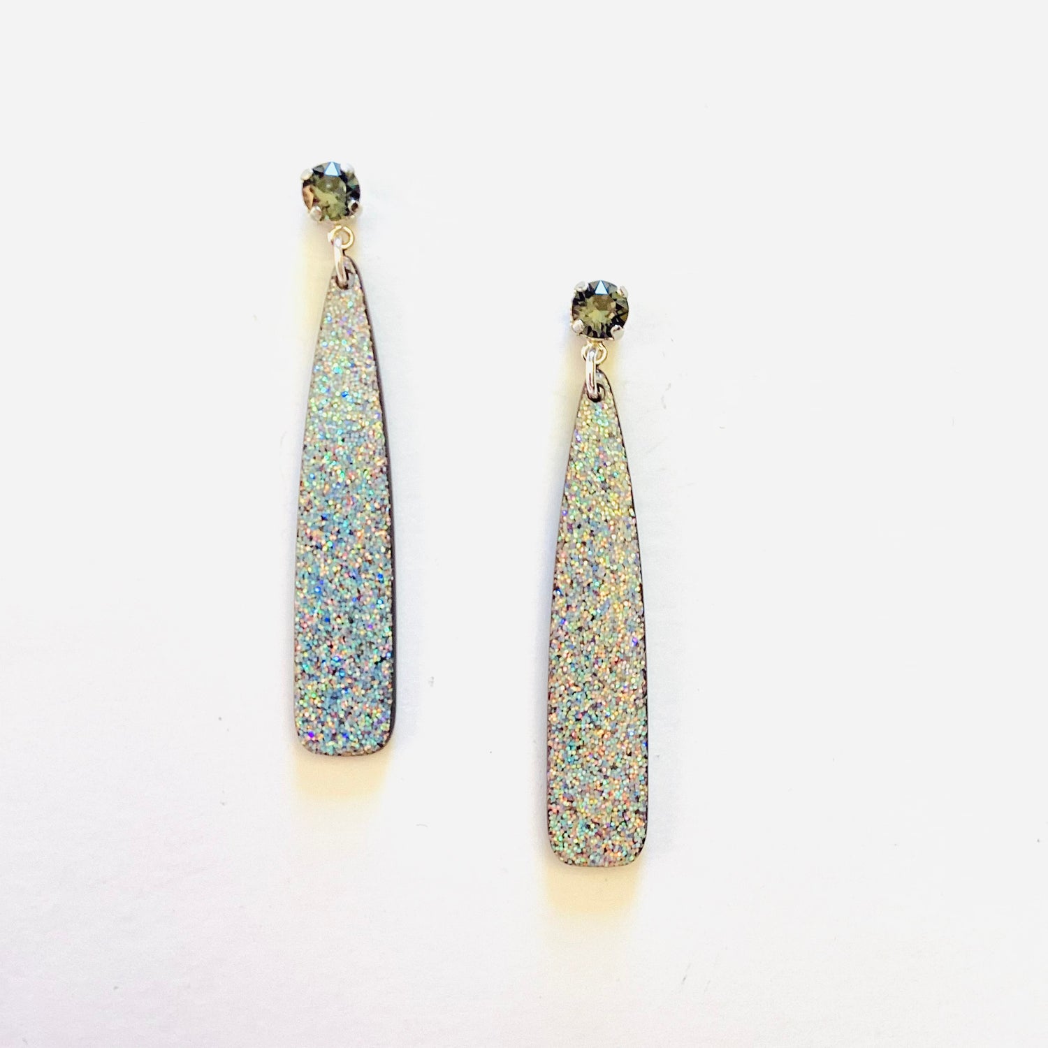 Holographic Glitter Post Earrings