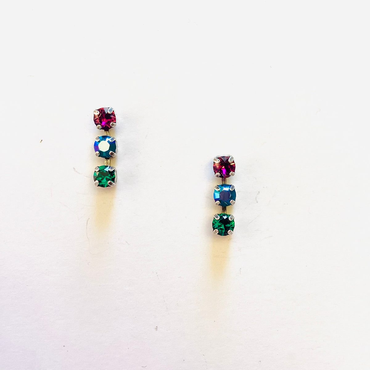 Delicate Polka Dot Earrings in Galaxy {3 Stones} - KaraMarie